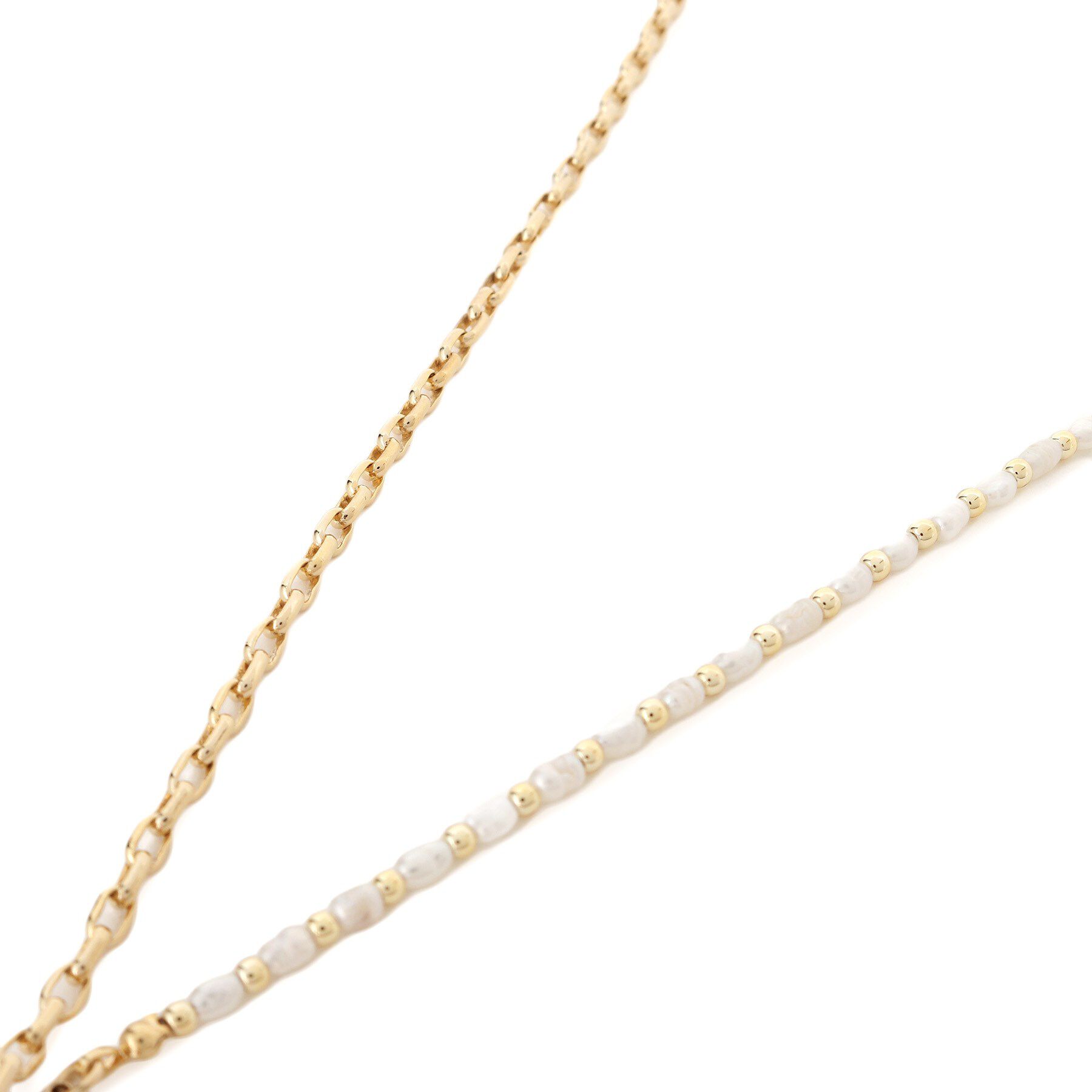 DRESSTERIOR「淡水パール&times;チェーン4WAYラリエット」|ネックレス|