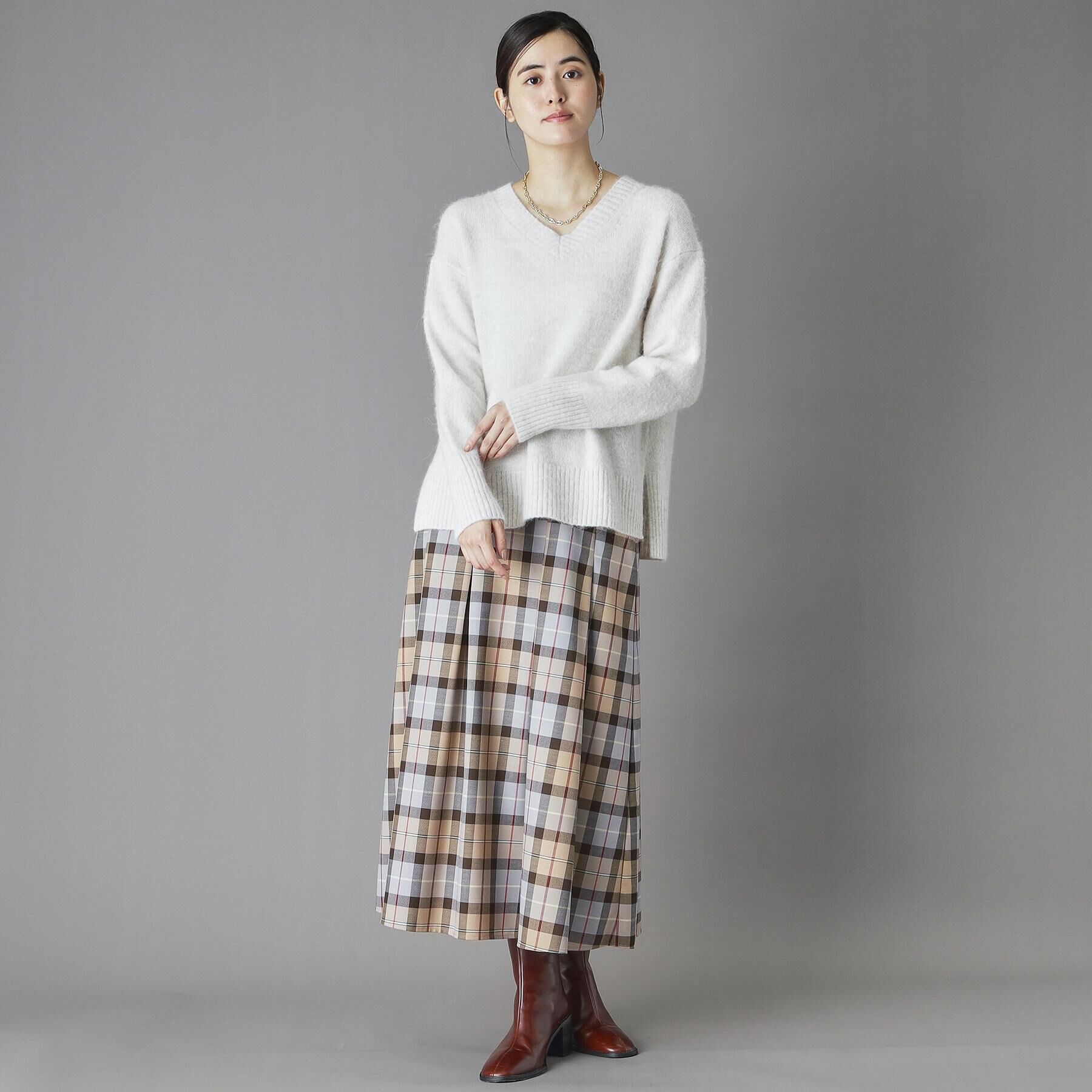 DRESSTERIOR「【CLASSY.12月号掲載】アルパカブレンドVネックニット」|ニット・セーター|