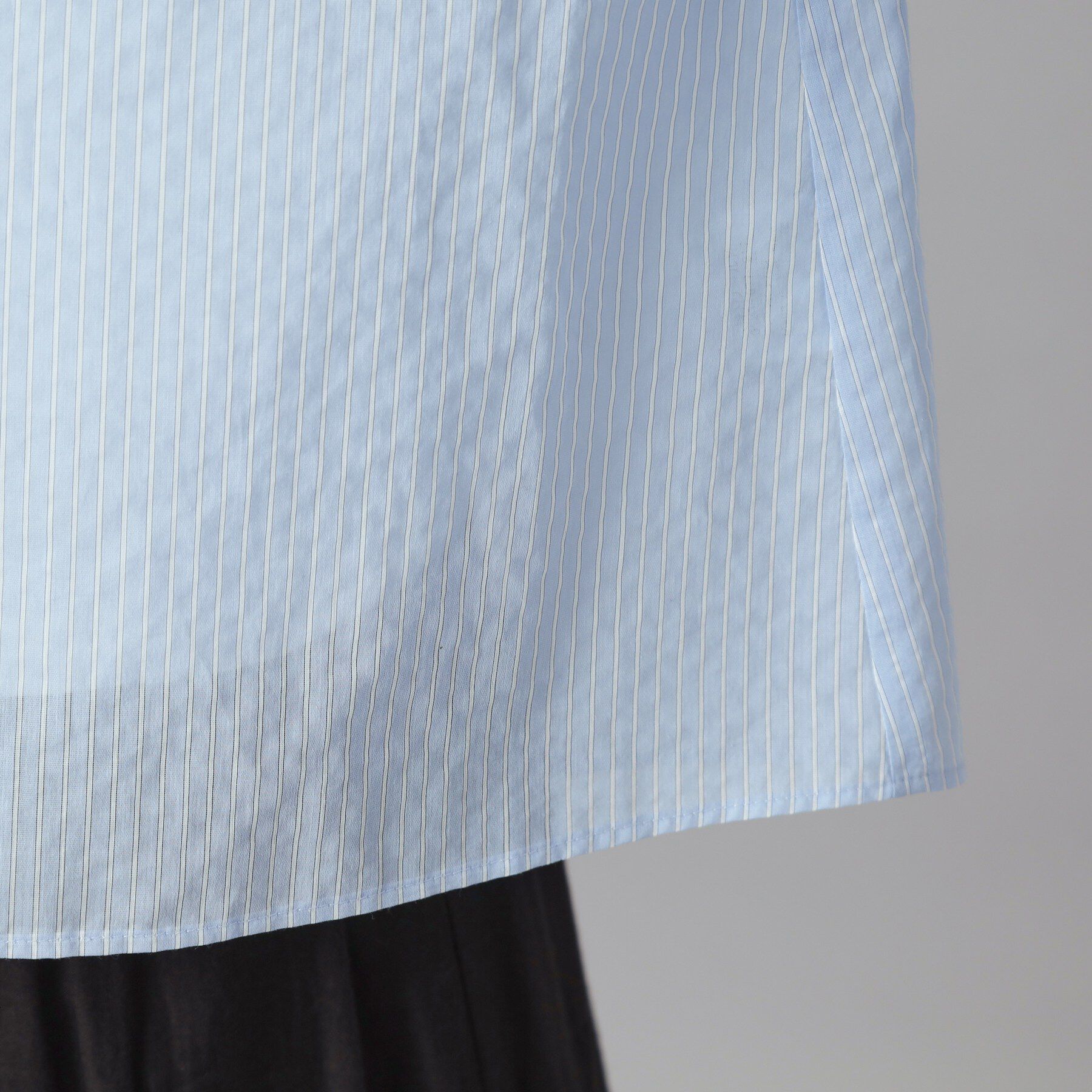 DRESSTERIOR「シアーストライプスタンドフリルボリューム」|シャツ・ブラウス|