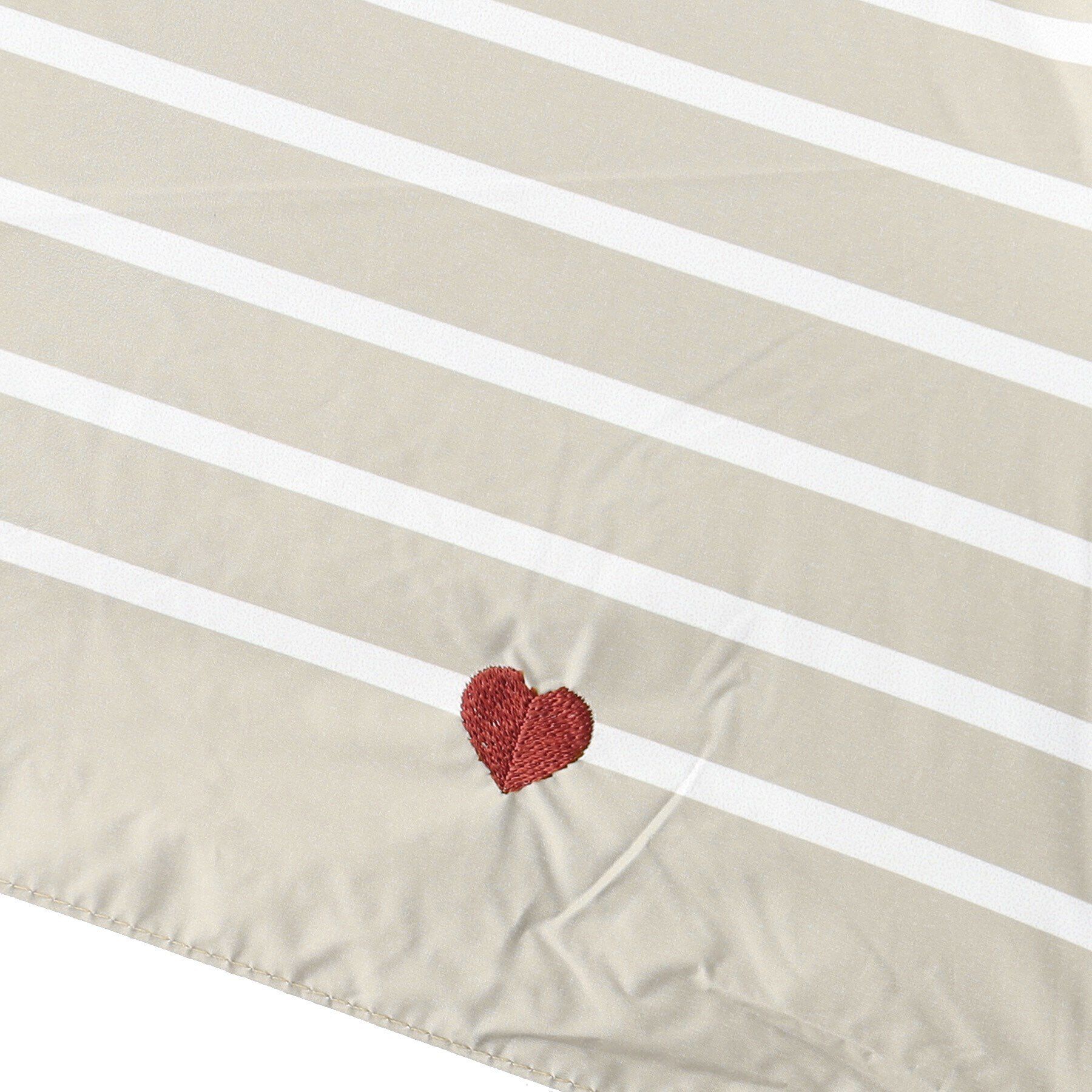 grove「【遮光／UVカット】ハート刺繍ボーダー」|傘|