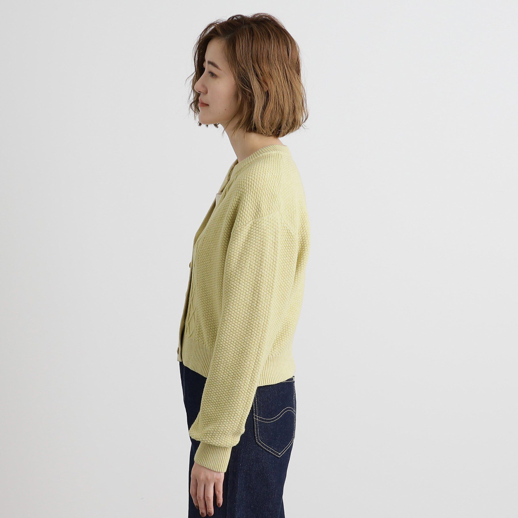 grove「スリットネッククロップドカーディガン」|カーディガン|