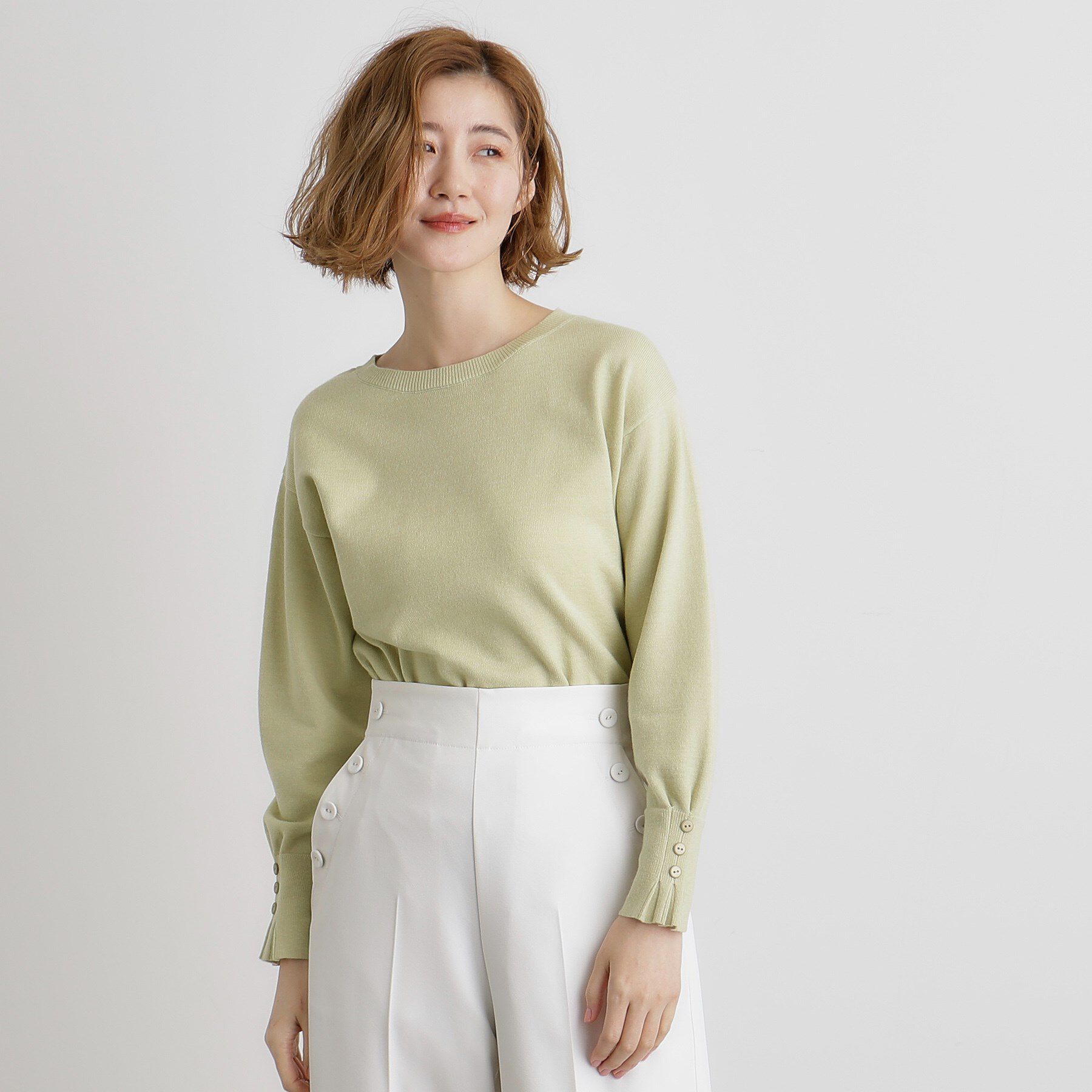 grove「タックスリーブニット」|ニット・セーター|