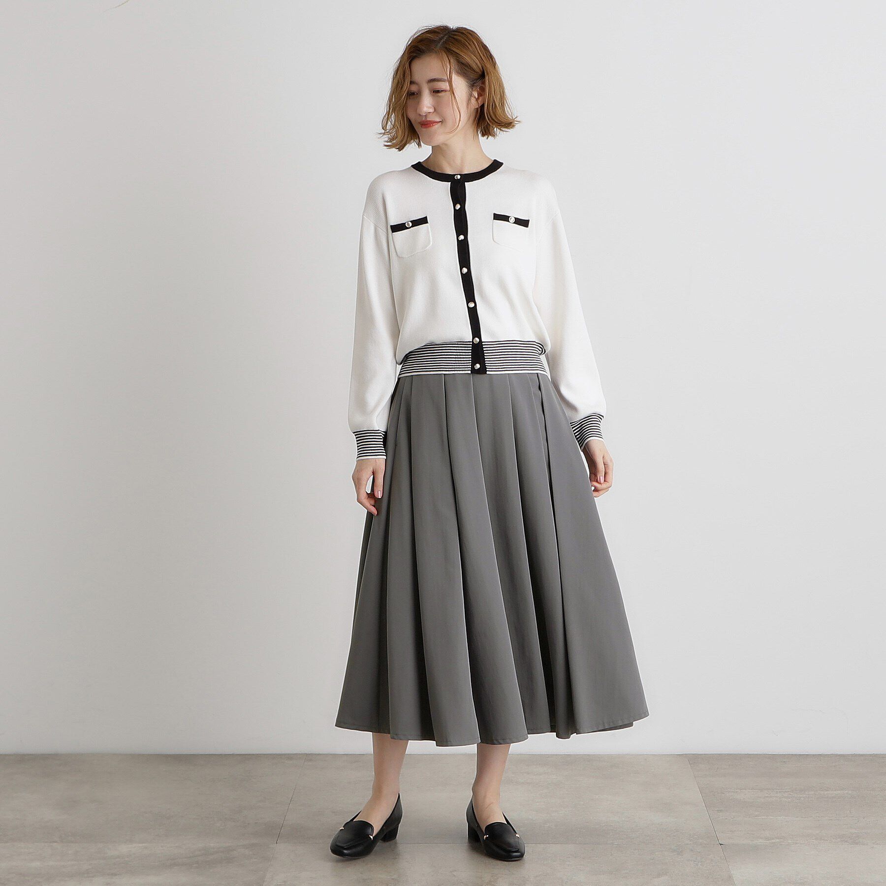 grove「イレギュラータックフレアスカート」|スカート|