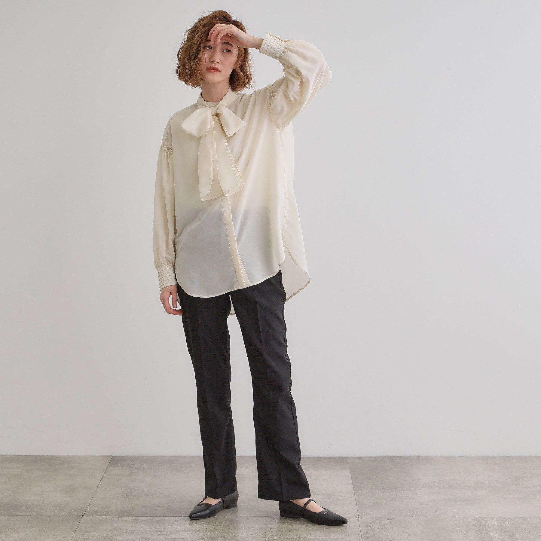 grove「2WAYシアーボウタイブラウス」|シャツ・ブラウス|