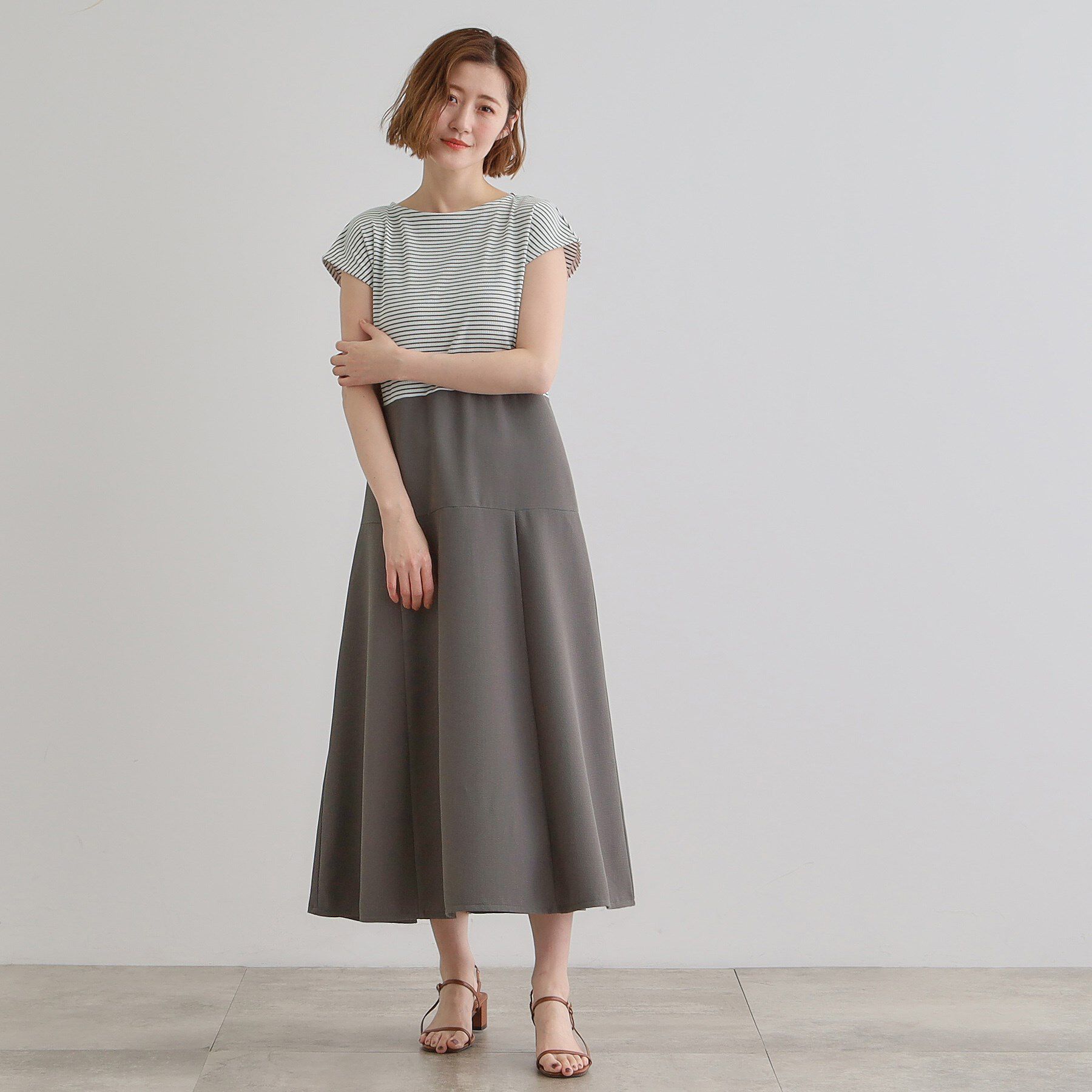 grove「美シルエットなドッキングフレア切替ワンピース」|ワンピース|