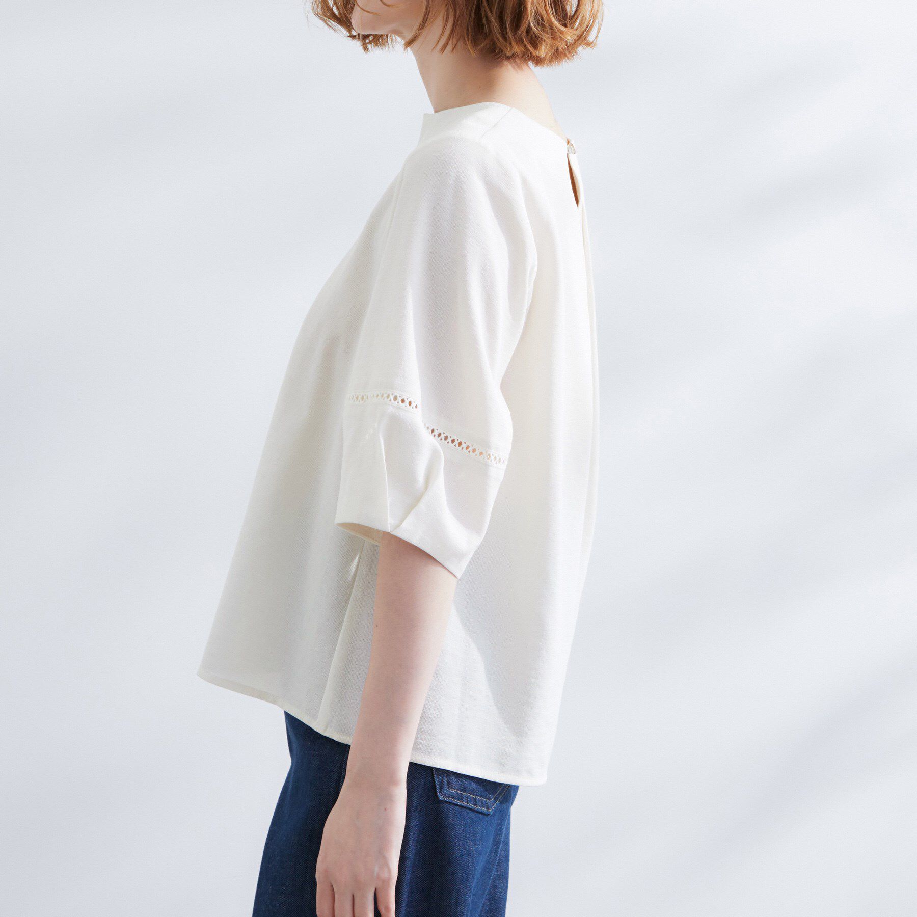 grove「お洒落に決まる 麻調袖コンシャスブラウス」|シャツ・ブラウス|