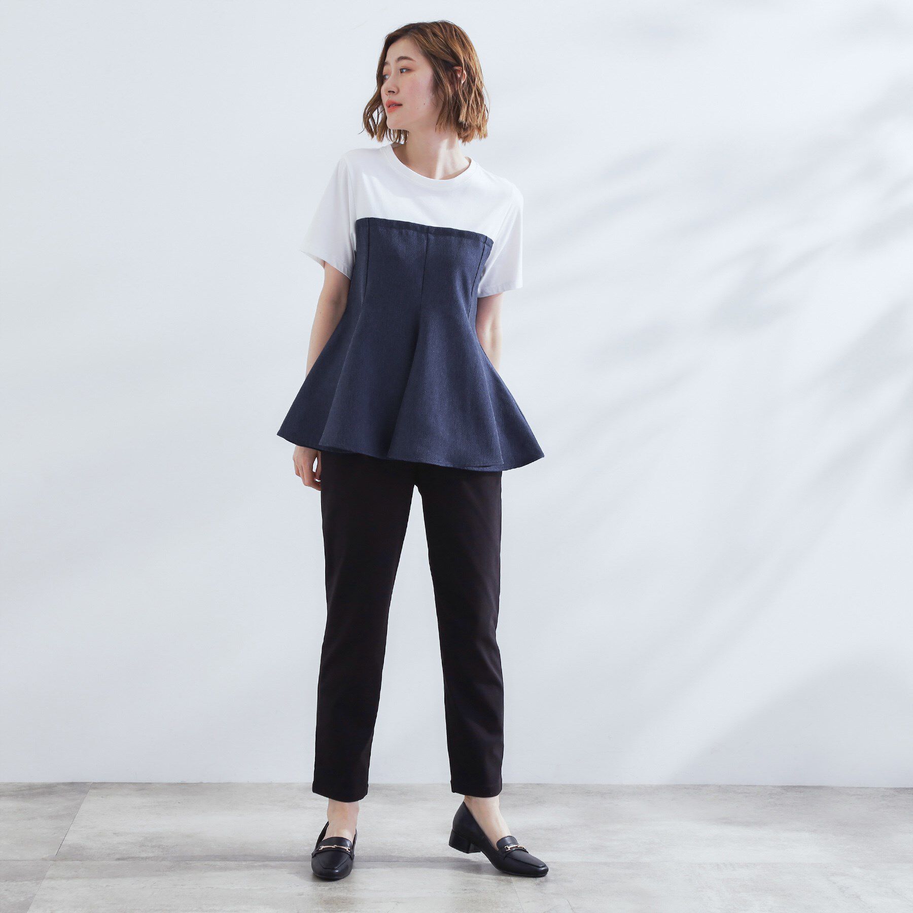 grove「贅沢フレアーが高見え ドッキングビスチェT」|Tシャツ・カットソー|