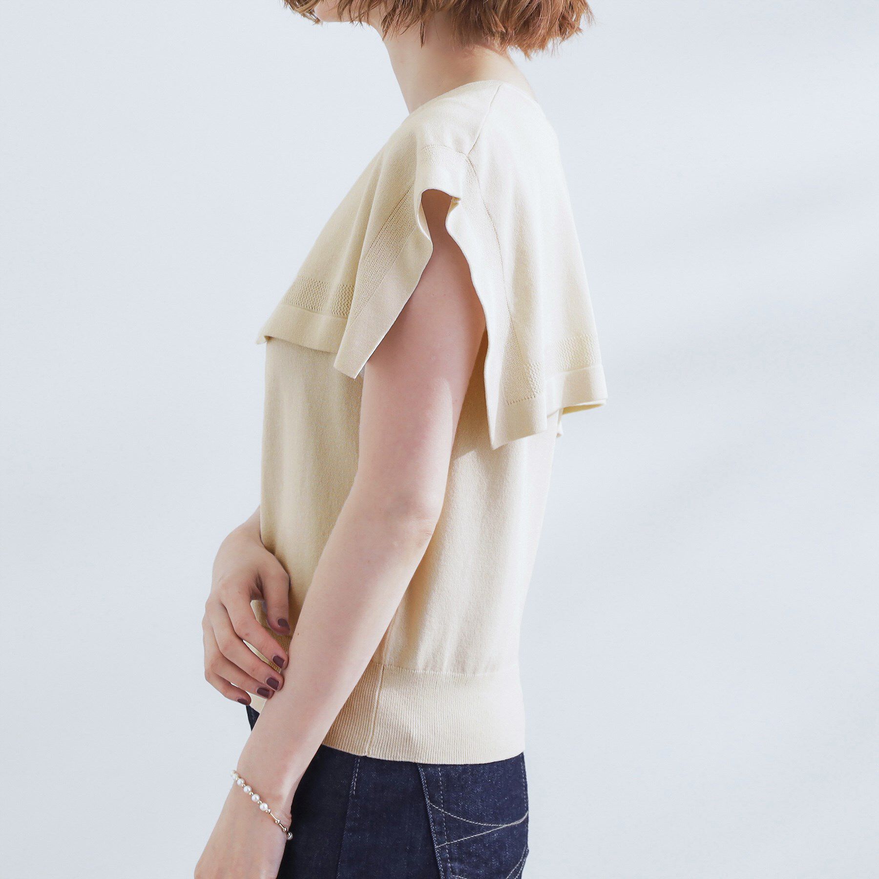 grove「【ひんやり/UVカット】大人の可愛さ　セーラーカラーニット」|ニット・セーター|