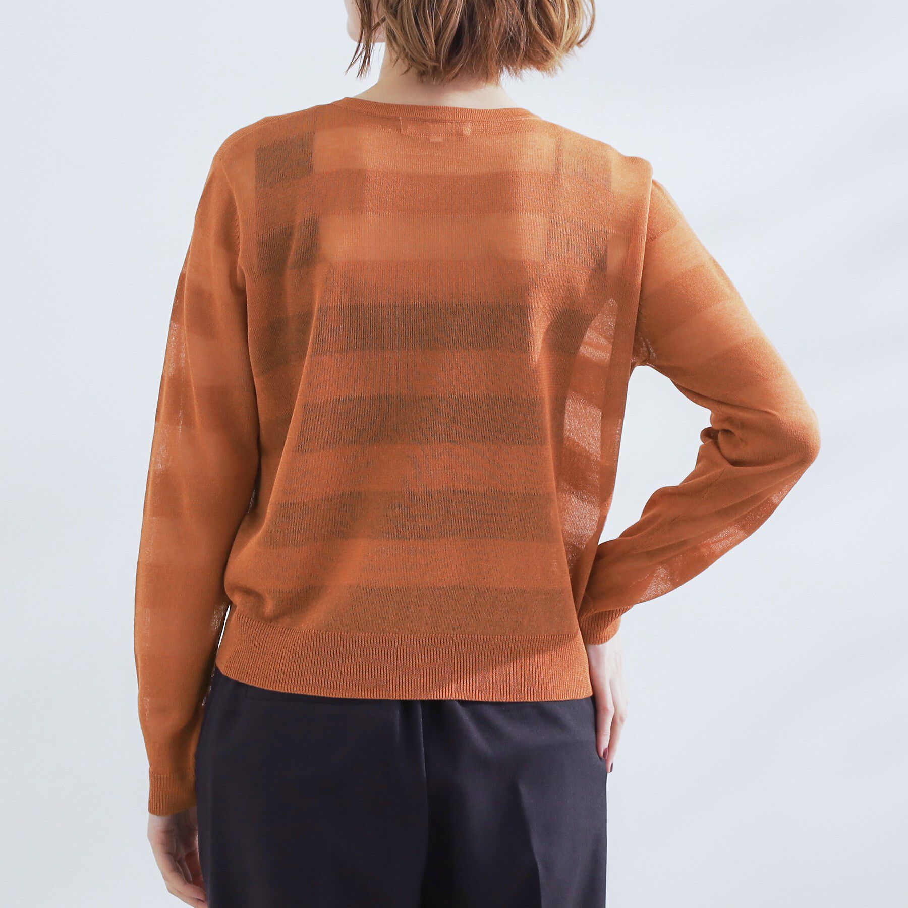 grove「シアーボーダーカーディガン」|カーディガン|