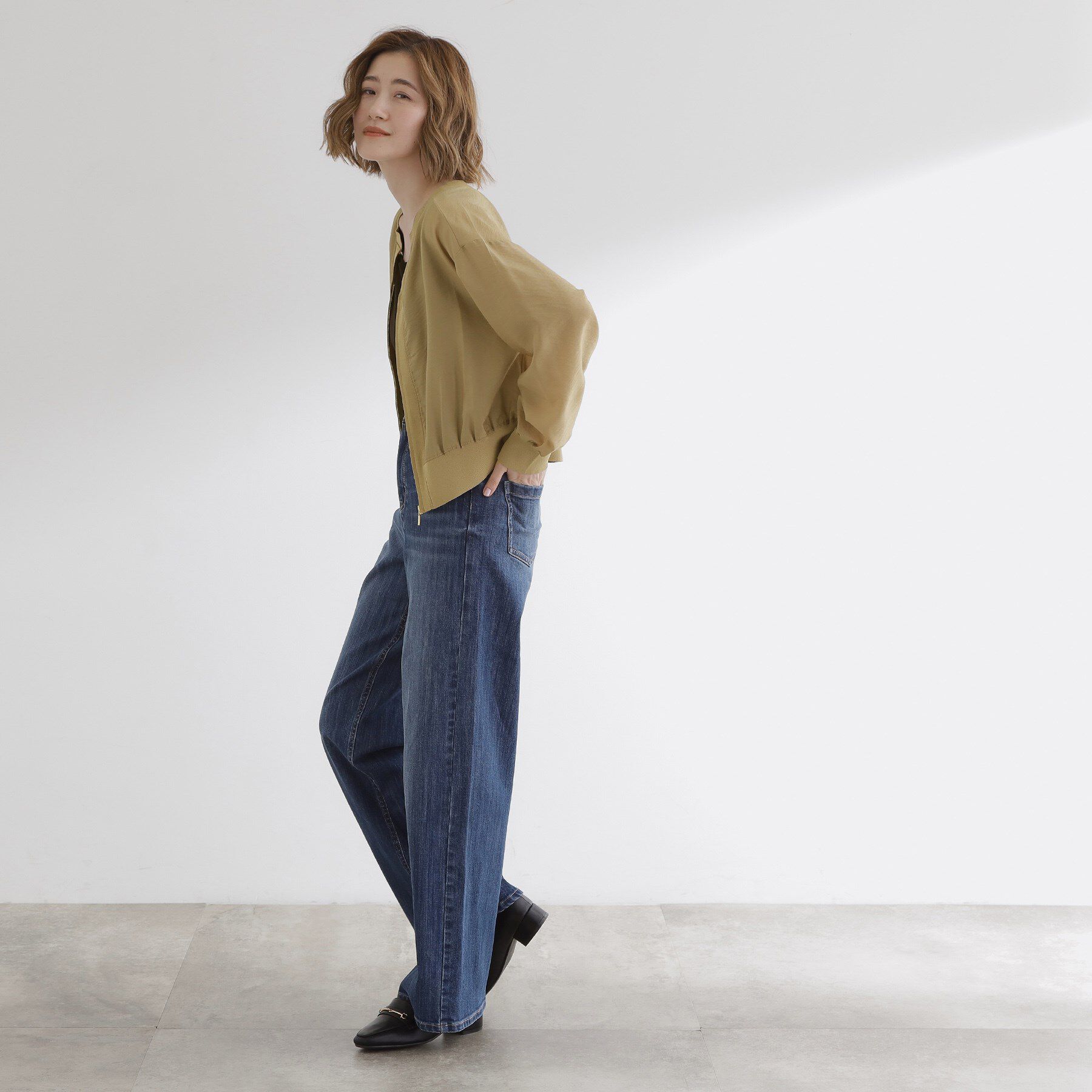 grove「軽やかに秋先取り　ブルゾン感覚で着られるカーディガン」|ブルゾン・スタジャン|