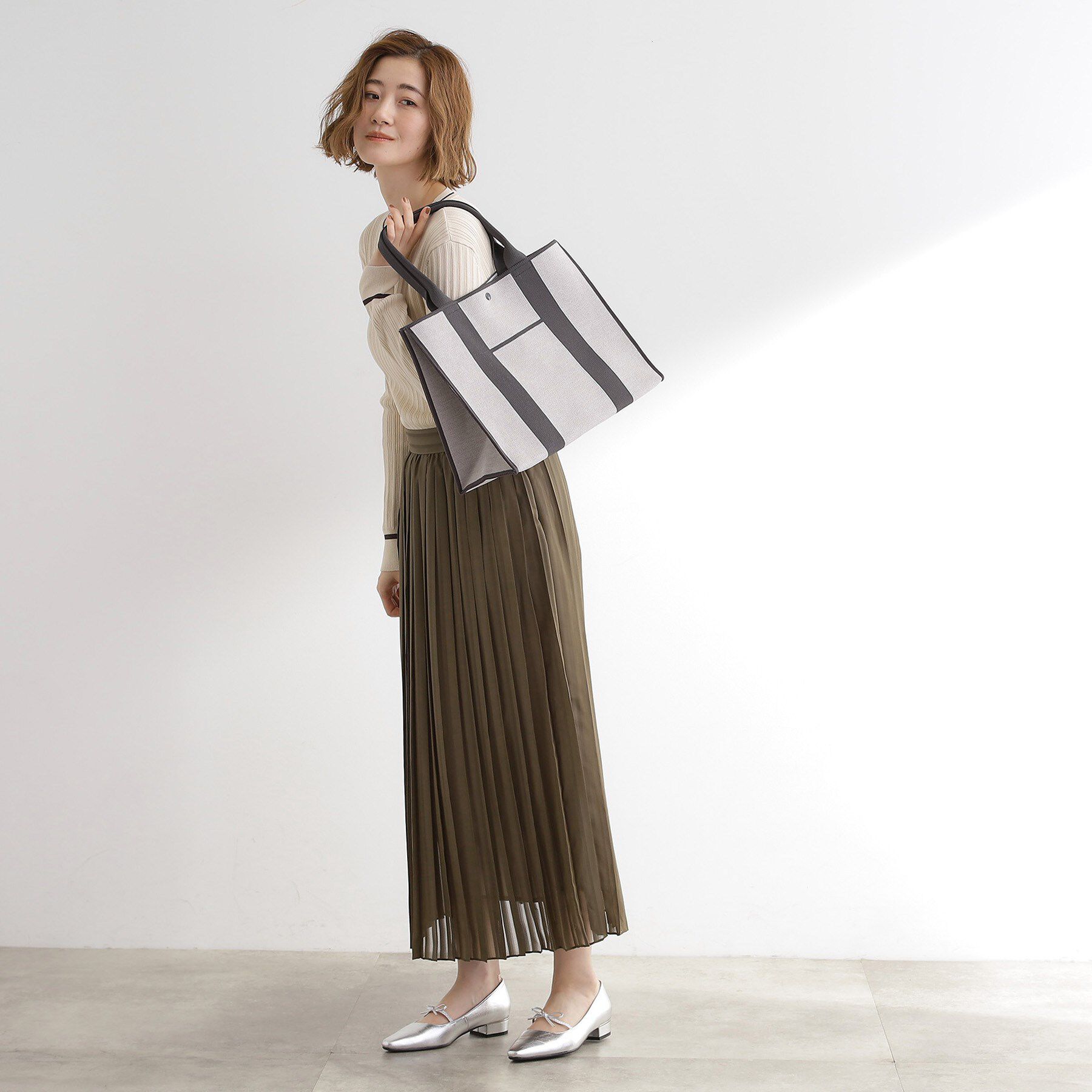 grove「アソートニットA4トート」|トートバッグ|