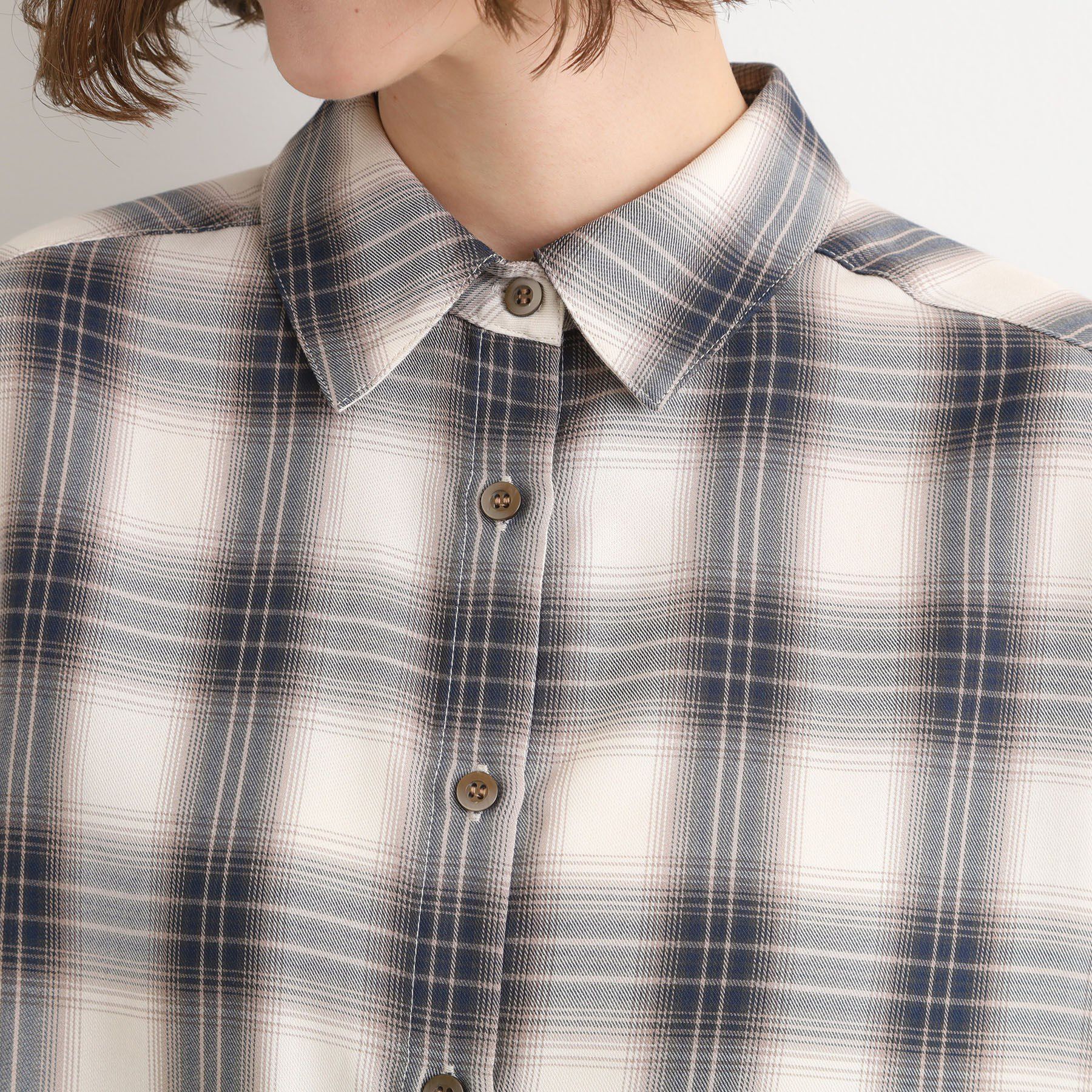 grove「今の季節にちょうどいい　オンブレーチェックシャツ」|シャツ・ブラウス|
