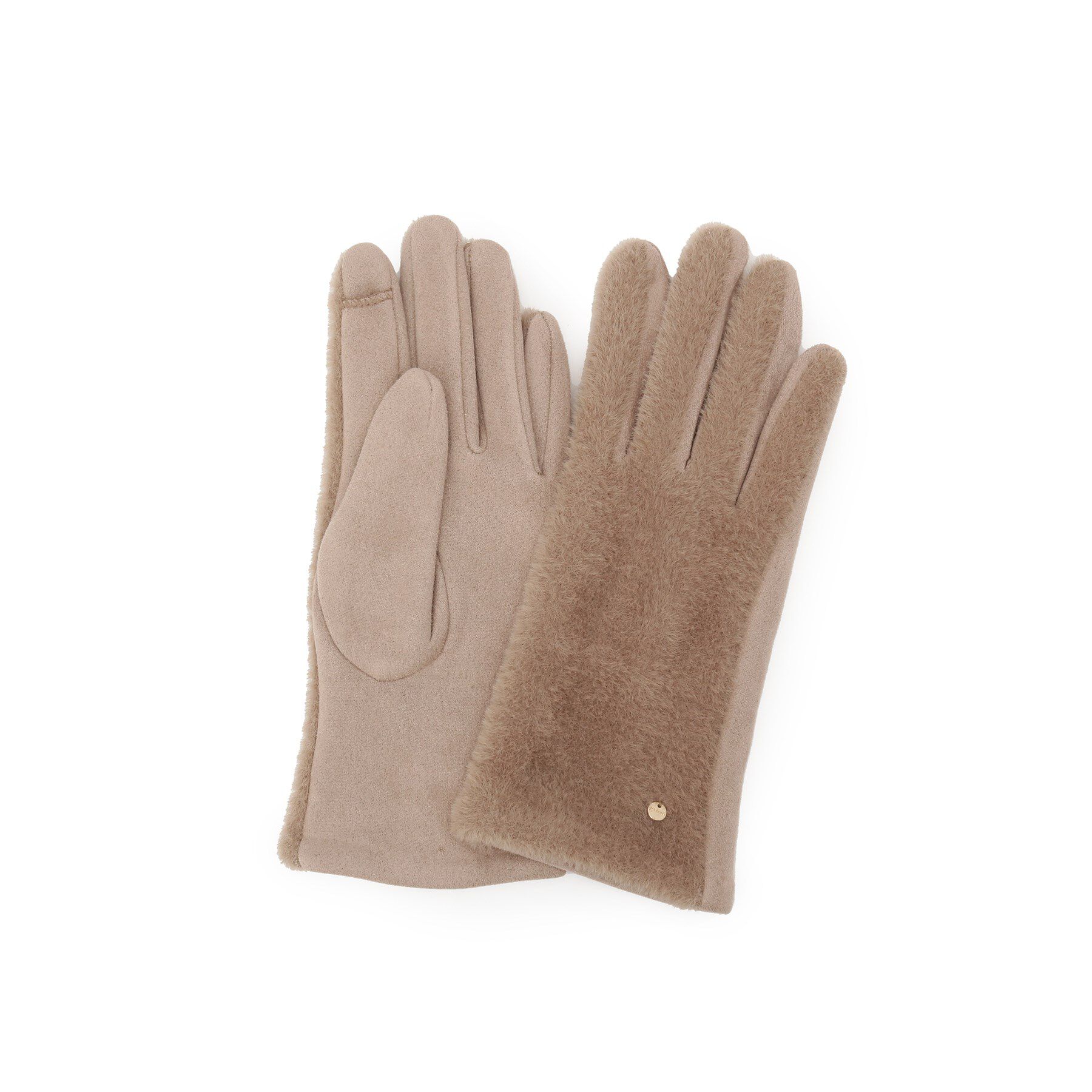 grove「シャギーフェイクファーグローブ」|手袋|トープ(054)