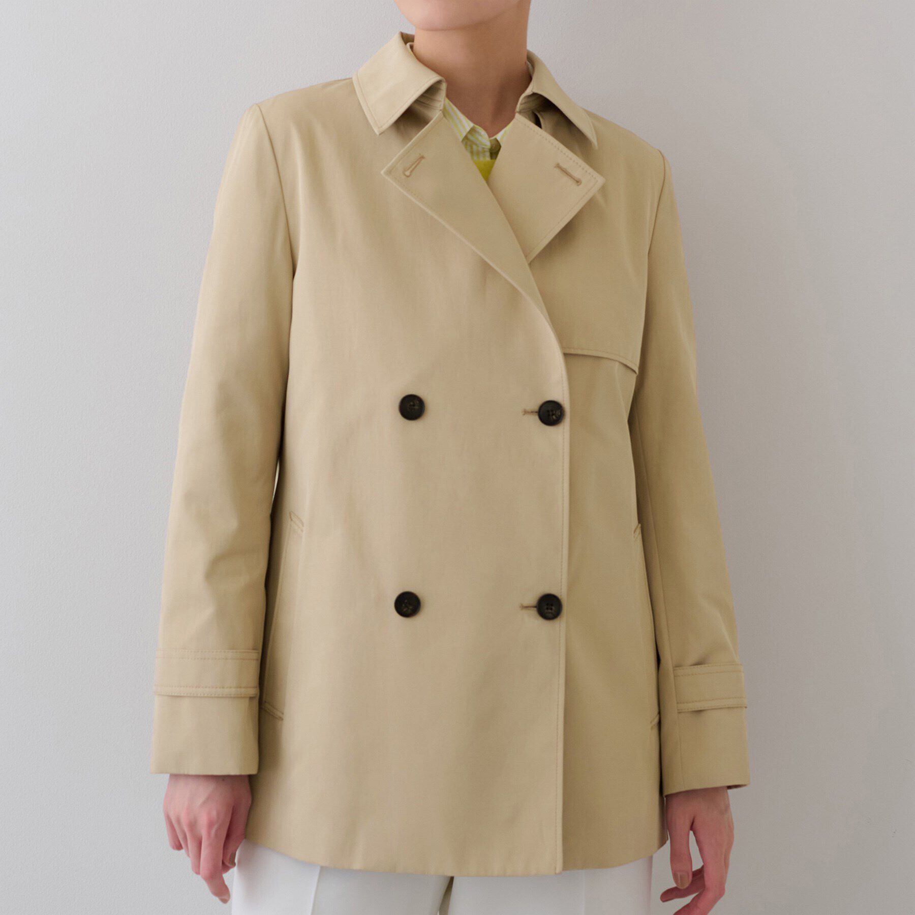 INDIVI「【撥水／UVケア】ミドル丈トレンチコート」|トレンチコート|