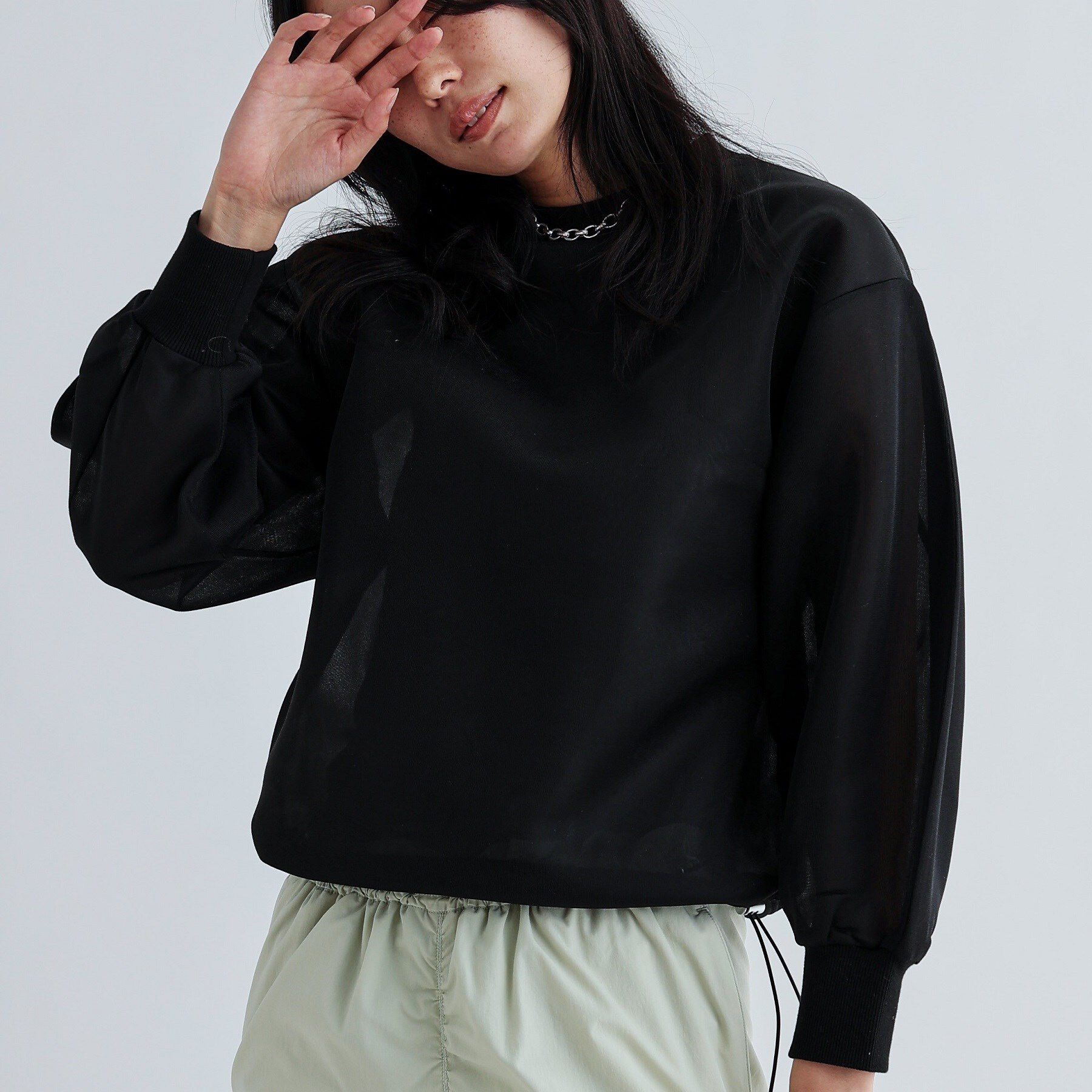 GALLEST「シアーダンボールトップス」|Tシャツ・カットソー|ブラック(019)