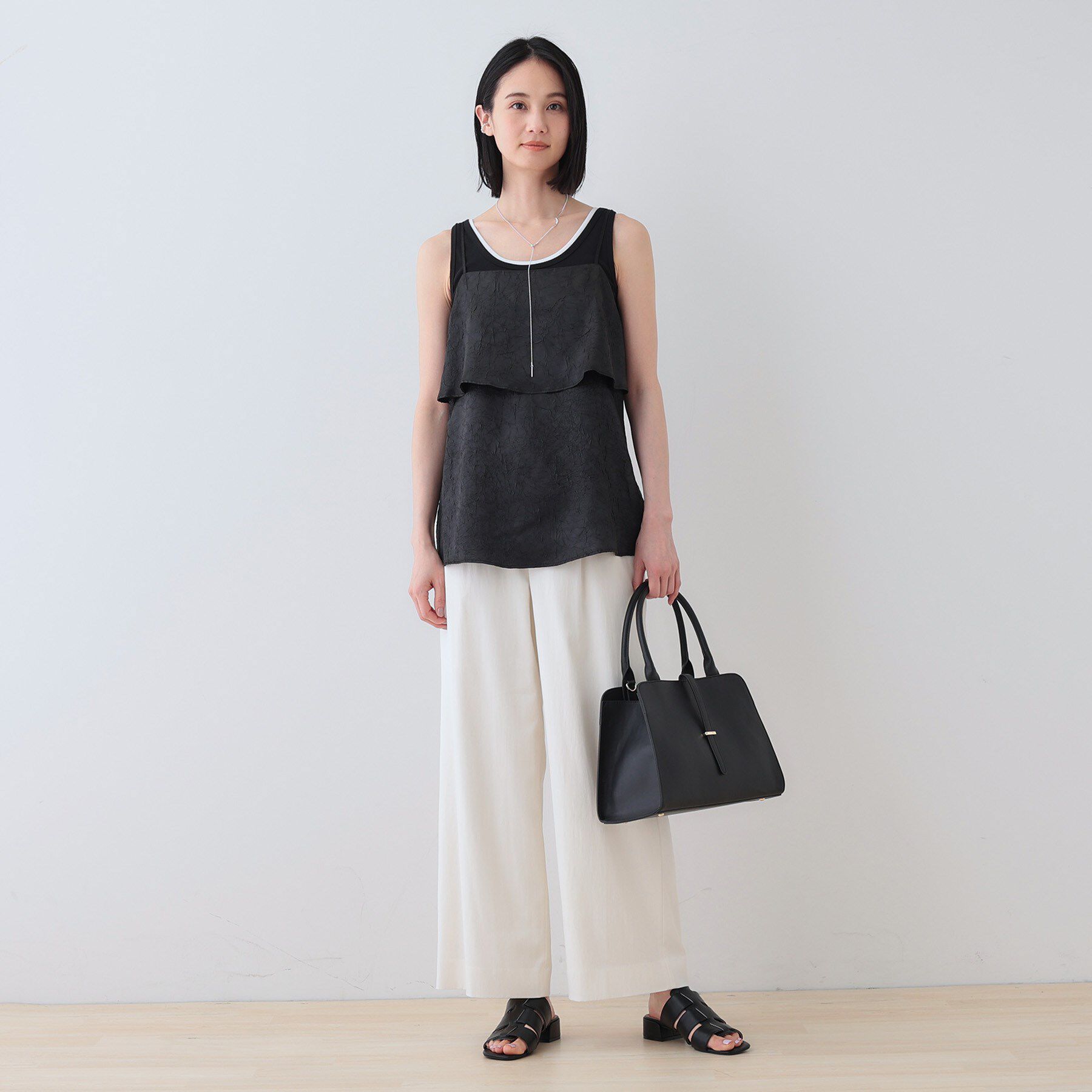 INDIVI「【2点セット／洗える】カセット服 キャミ＆ブラウス セットトップス」|その他|