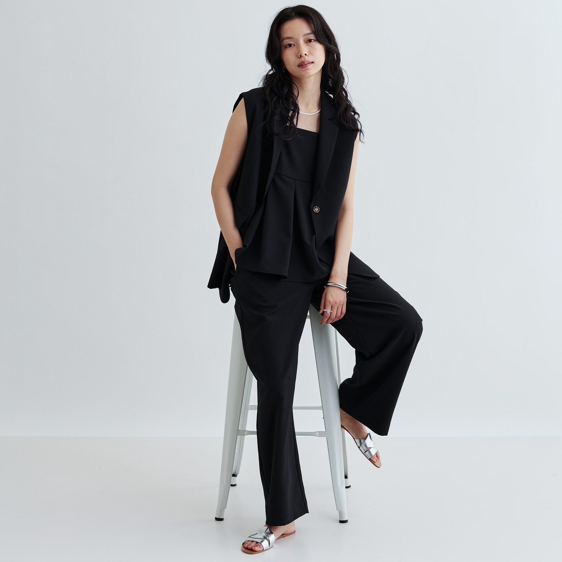 GALLEST「【セットアップ対応】リネンライクビスチェ【カセット服/通勤・オフィス】」|キャミソール|