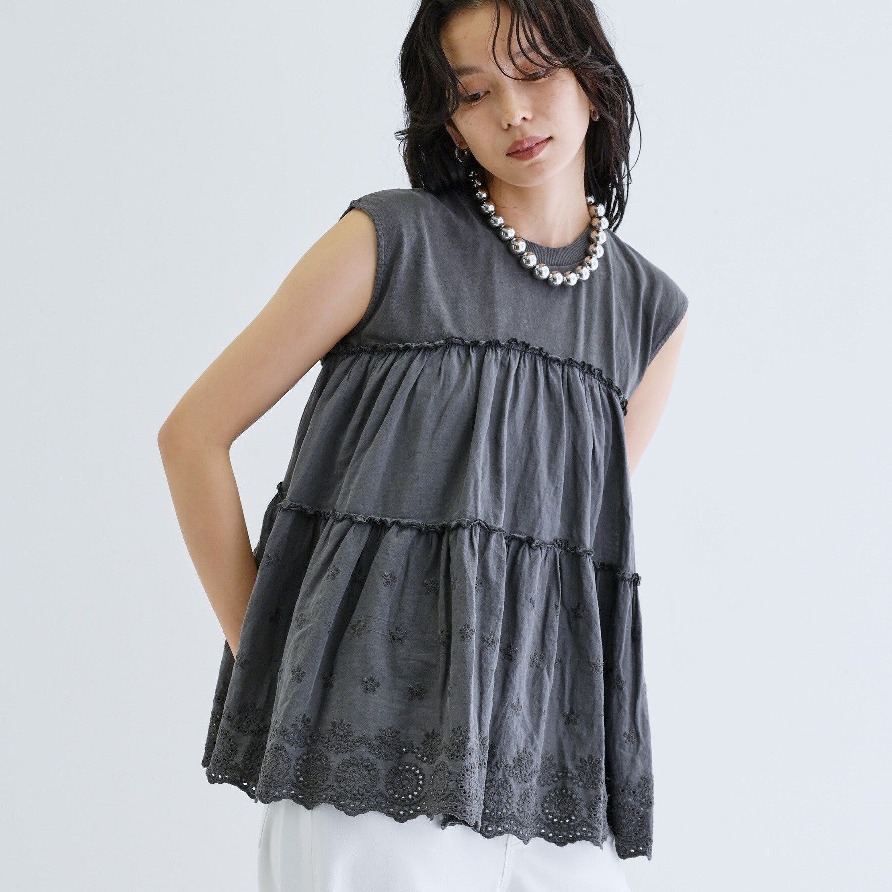 GALLEST「ピグメントダイノースリーブカットソー」|Tシャツ・カットソー|