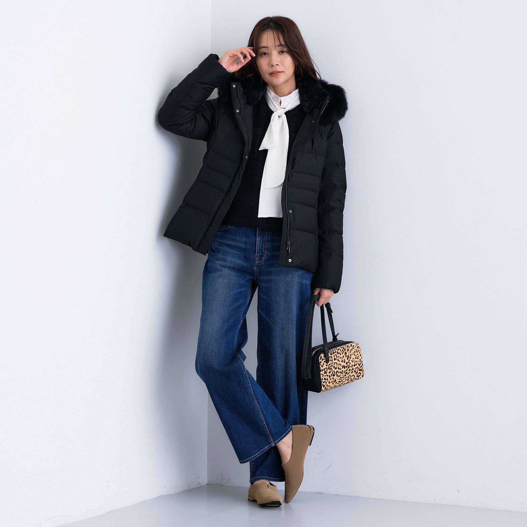 INDIVI「【名品／撥水／抗菌防臭】ショート丈リサイクルダウンコート」|ダウン|