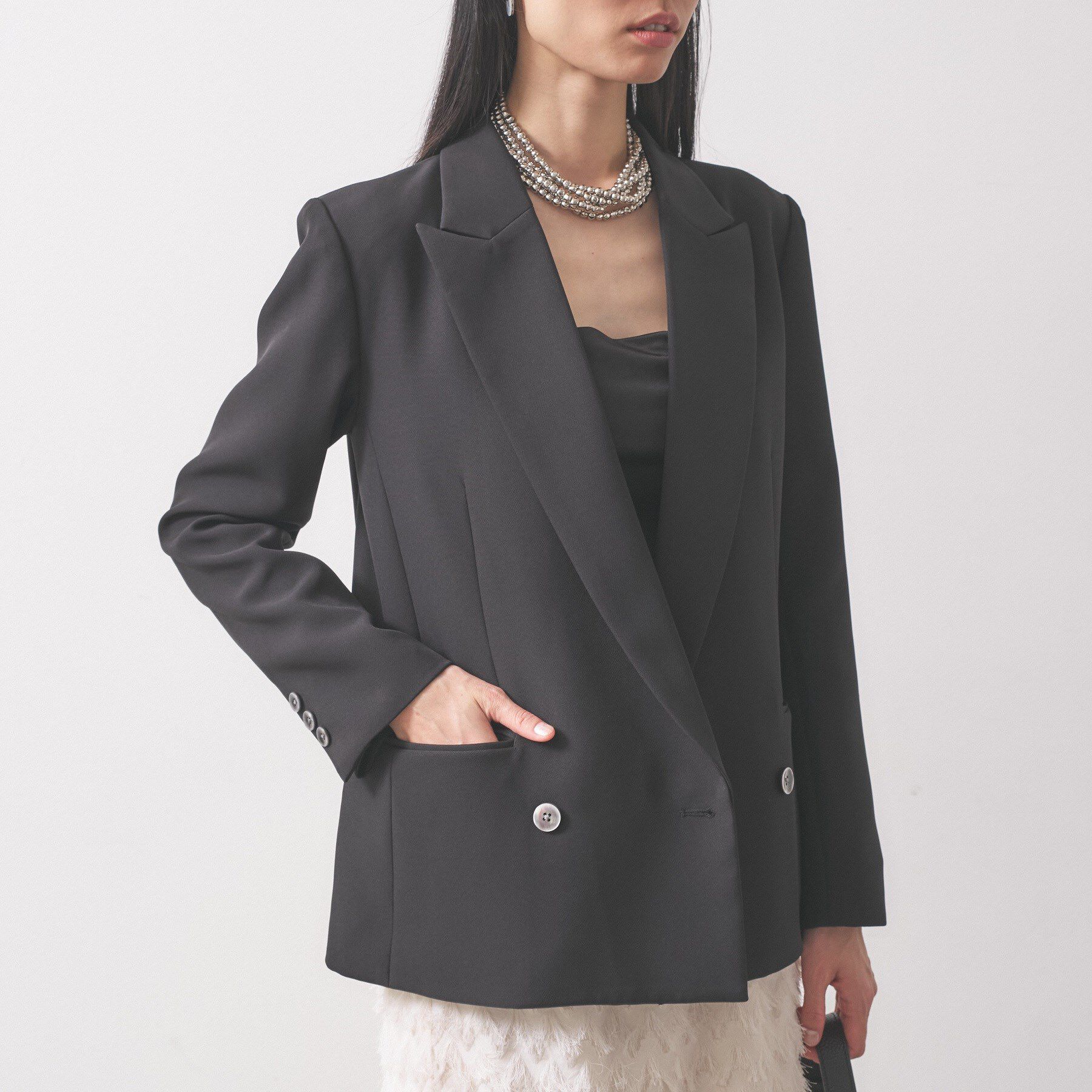 GALLEST「【オケージョン／セレモニー／セットアップ可能】ダブルクロスモードジャケット」|テーラードジャケット|