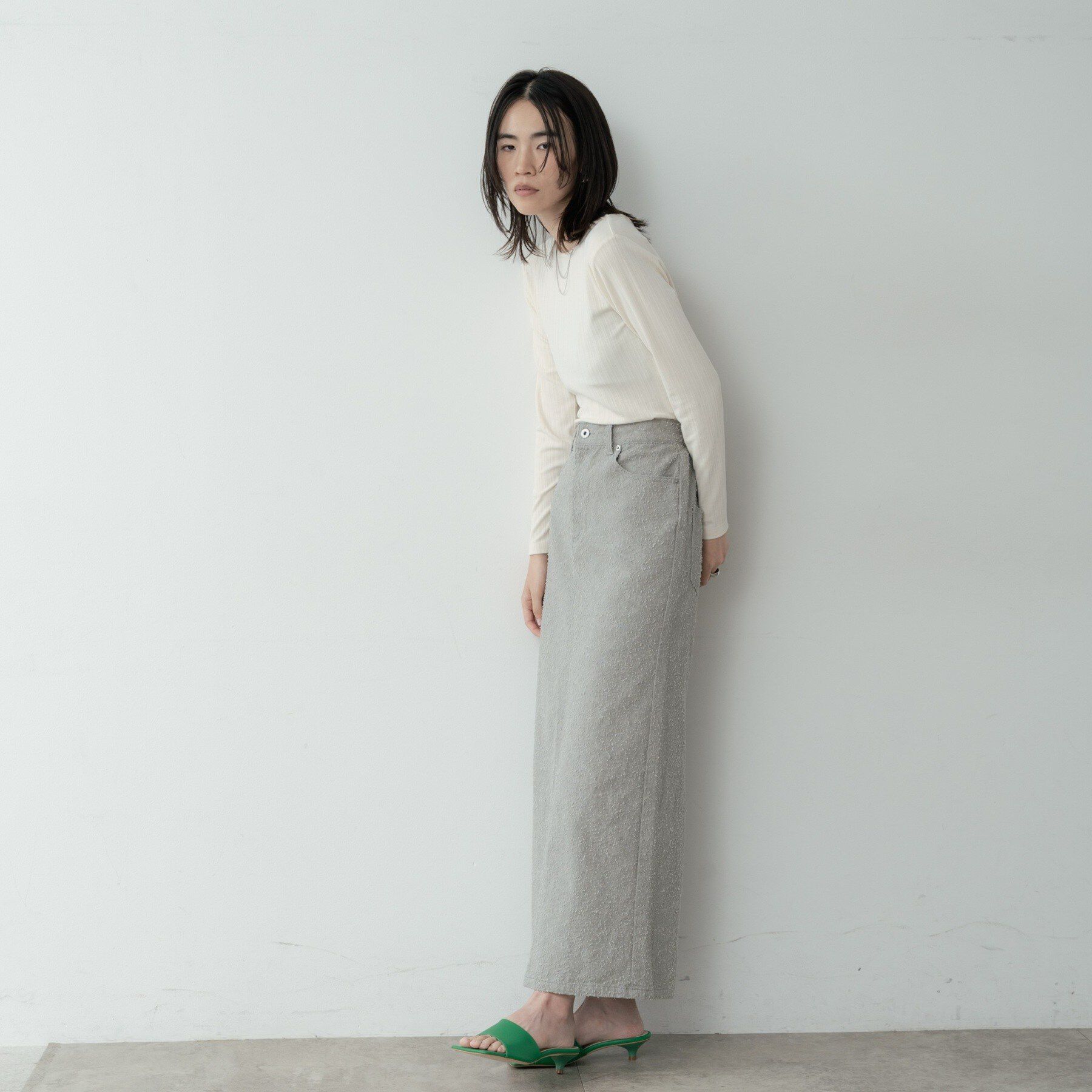GALLEST「グレイニーコットンタイトスカート」|スカート|