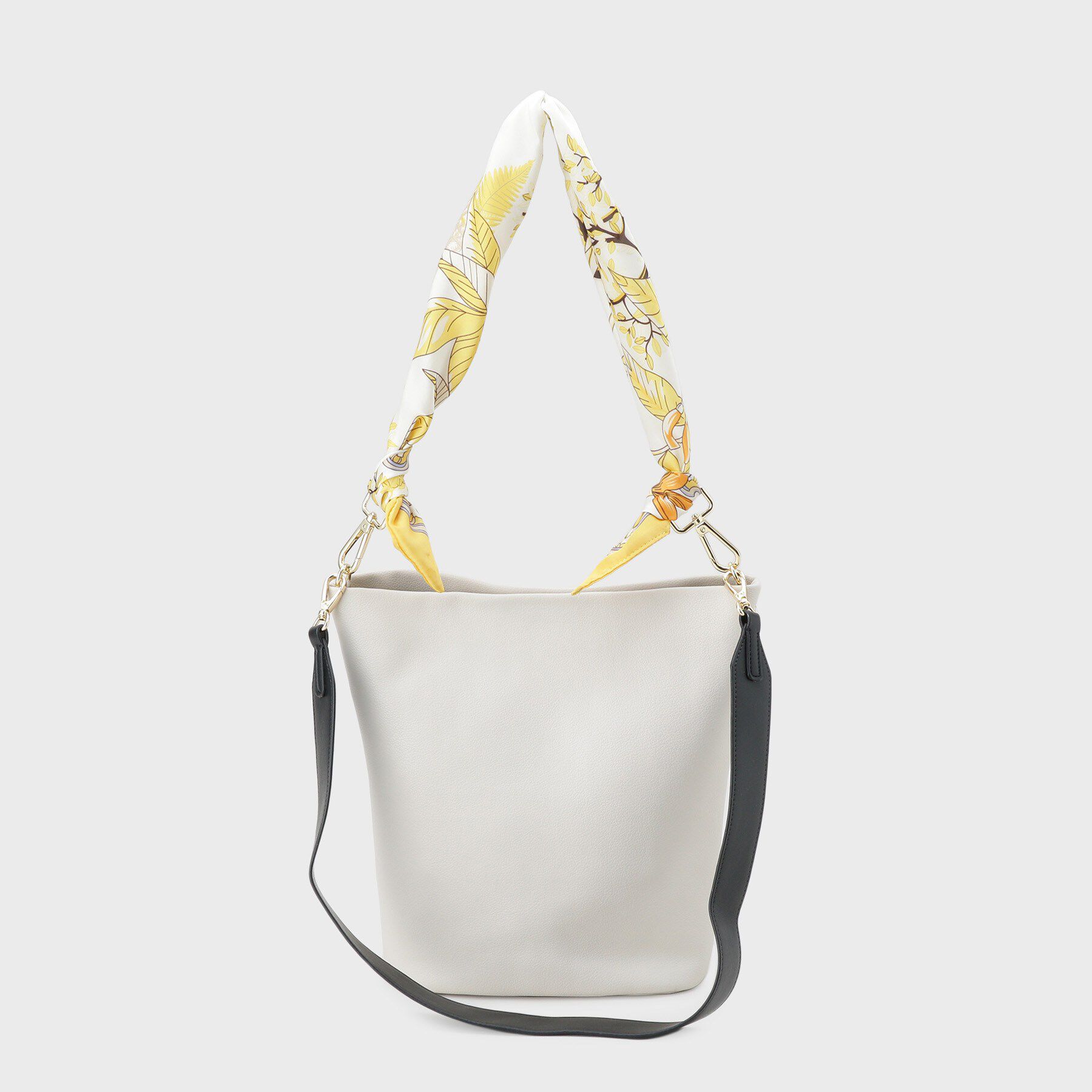 INDIVI「【ハンドル2WAY／A4収納】スカーフハンドル バケツバッグ」|ハンドバッグ|