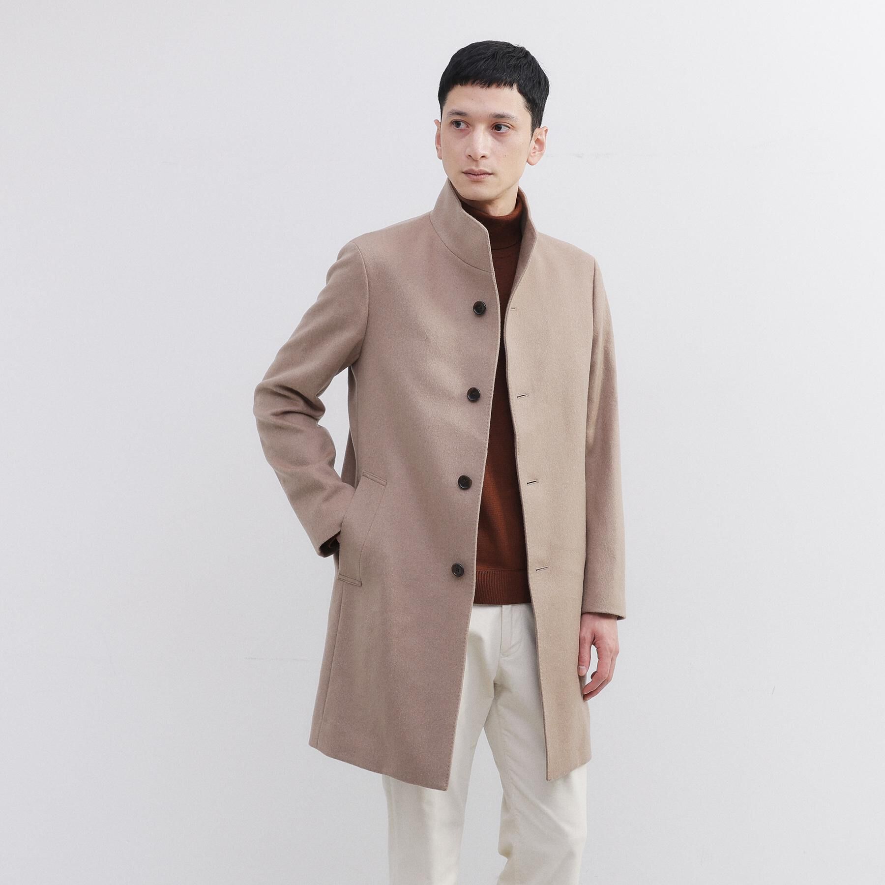 TAKEO KIKUCHI「【ウールカシミヤブレンド】ビーバー調 スタンドカラー コート」|その他|