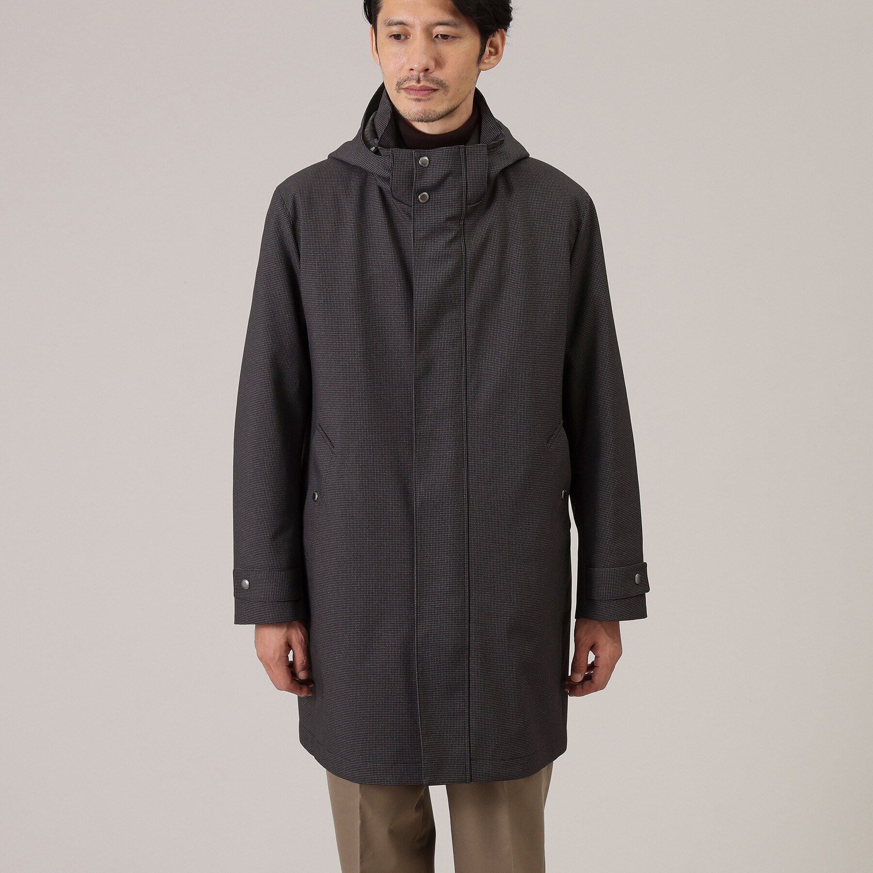 TAKEO KIKUCHI「【3WAY】ハウンズトゥース ダウンライナー コート」|その他|