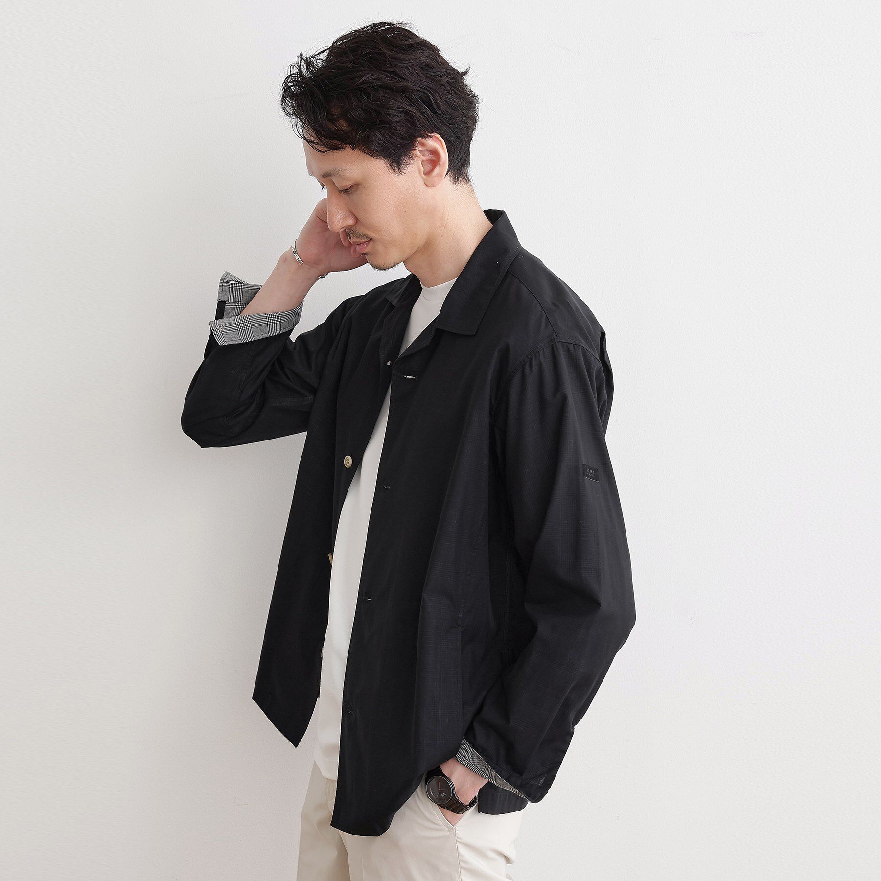 TAKEO KIKUCHI「【羽織】ダブルフェイス シャツ 羽織り」|シャツ・ブラウス|