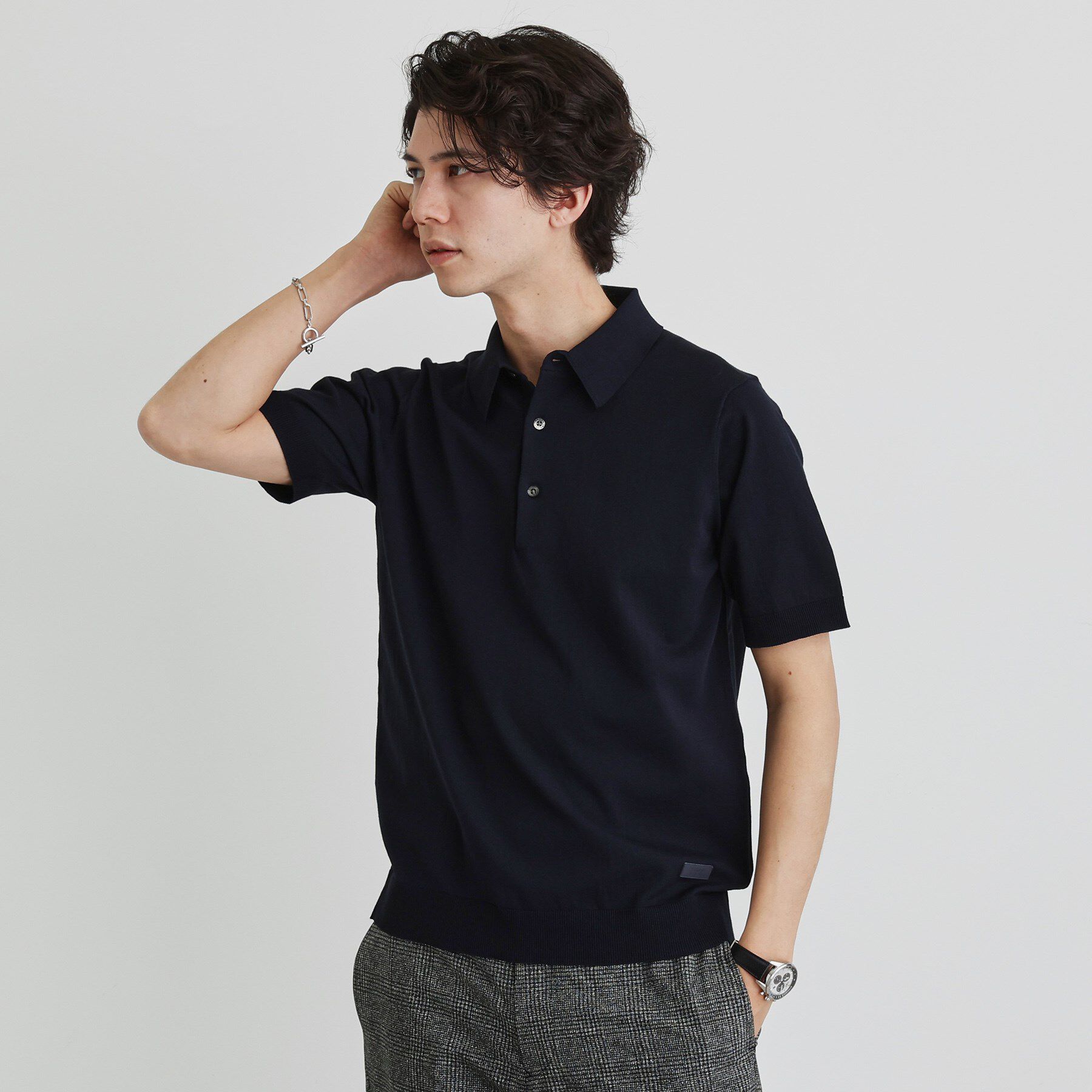 TAKEO KIKUCHI「テーラードニット ポロシャツ」|ポロシャツ|
