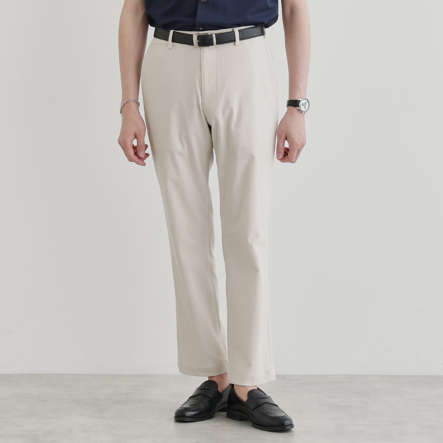 TAKEO KIKUCHI「サイドゴアウエスト ストレートパンツ」|その他|ライトベージュ(05