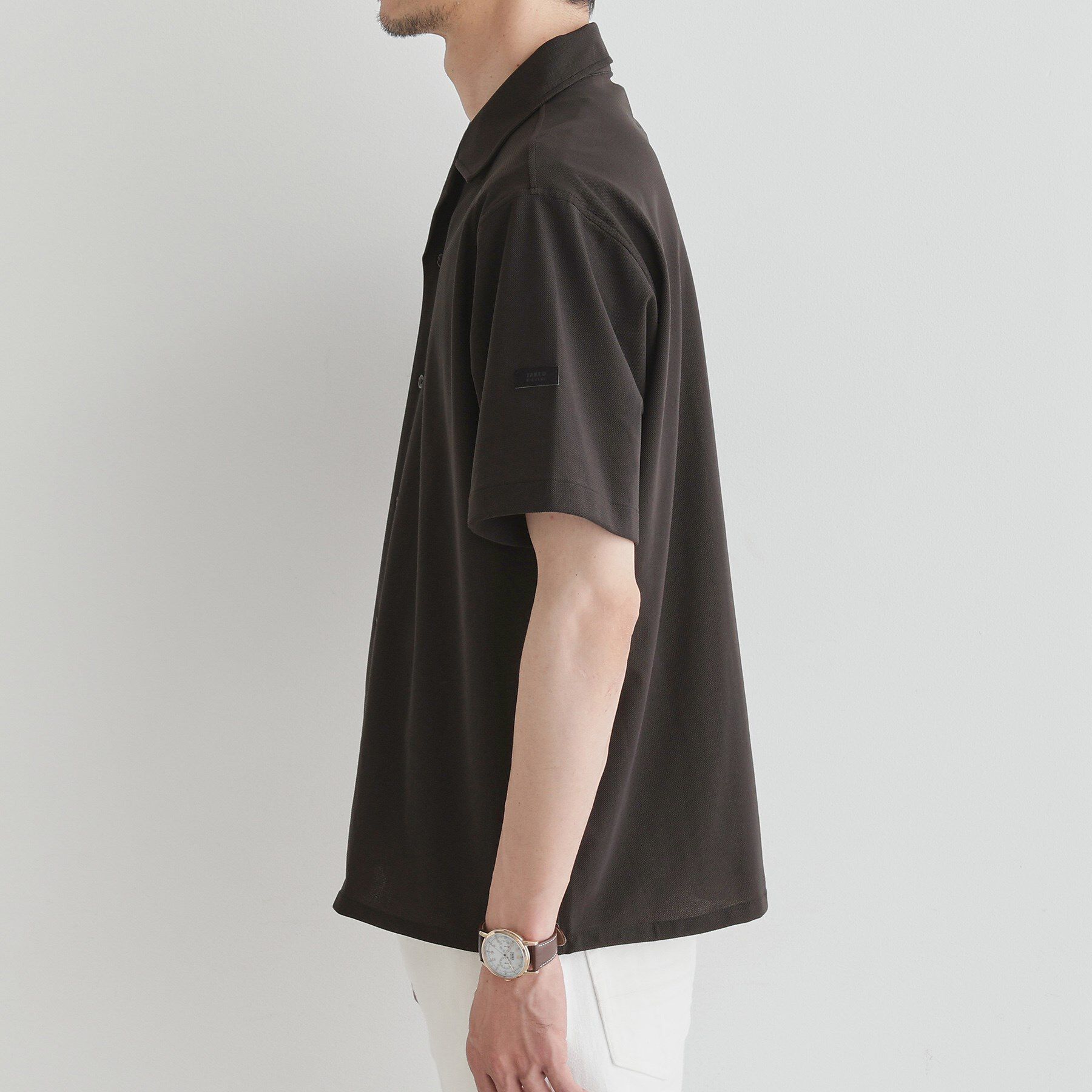 TAKEO KIKUCHI「【COOL CITY WEAR】エアートール オープンカラーシャツ /接触冷感・通気性」|シャツ・ブラウス|