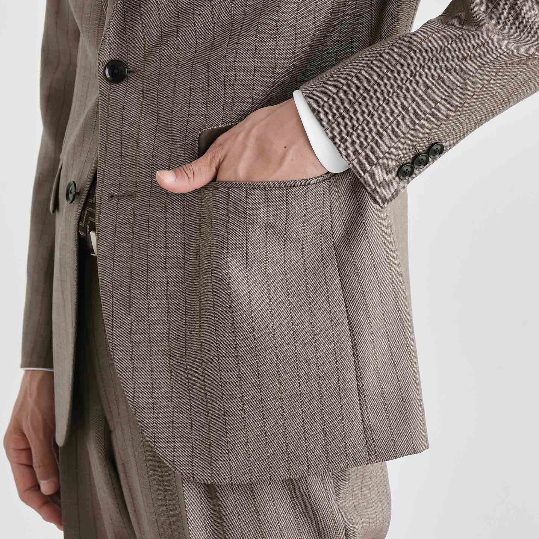 TAKEO KIKUCHI「シャークスキン ストライプ スーツ」|スーツ|