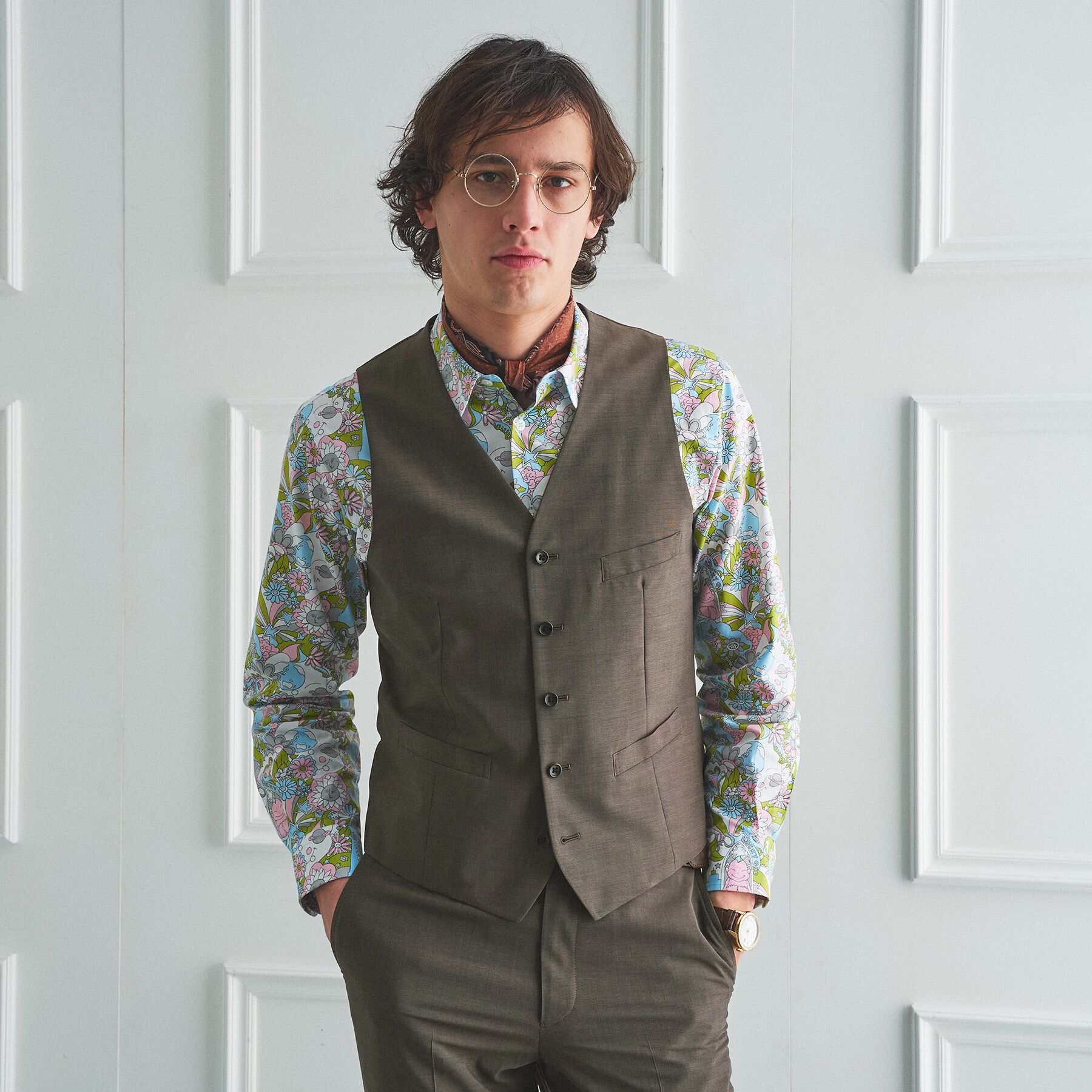 TAKEO KIKUCHI「【BOWLER HAT LABEL】TWトロピカルシャンブレー JAZZベスト」|スーツ|