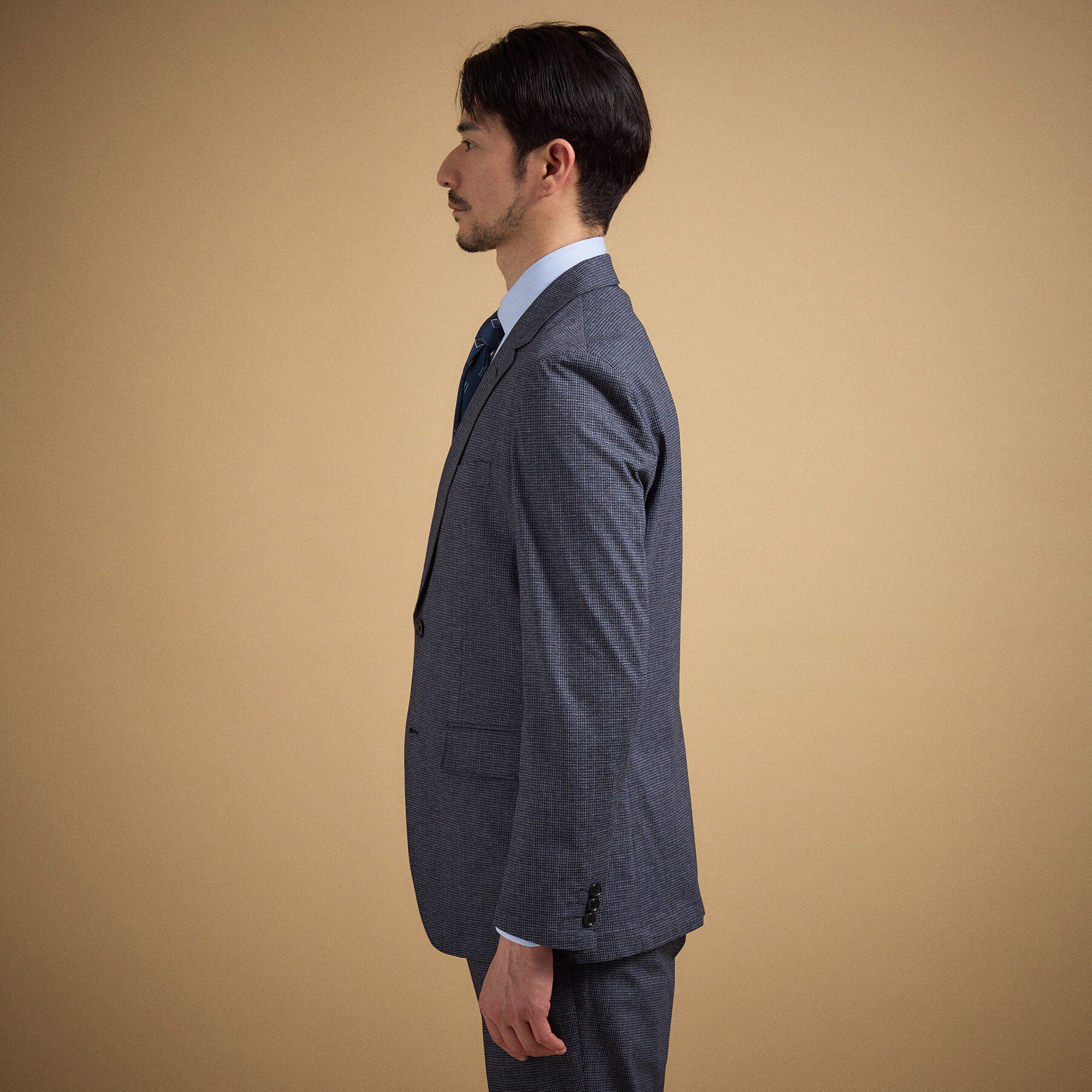 TAKEO KIKUCHI「ドットジャージ 千鳥プリント ジャケット」|テーラードジャケット|