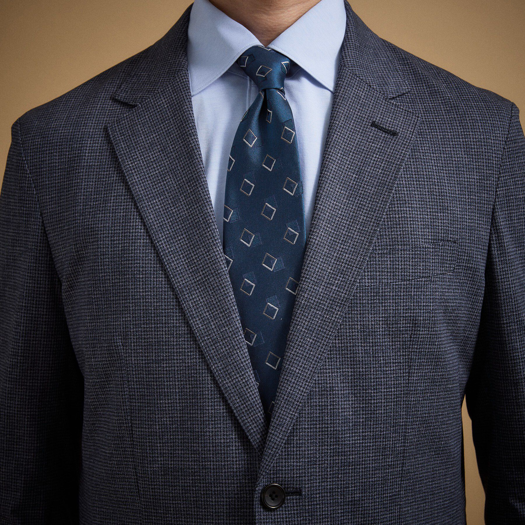 TAKEO KIKUCHI「ドットジャージ 千鳥プリント ジャケット」|テーラードジャケット|