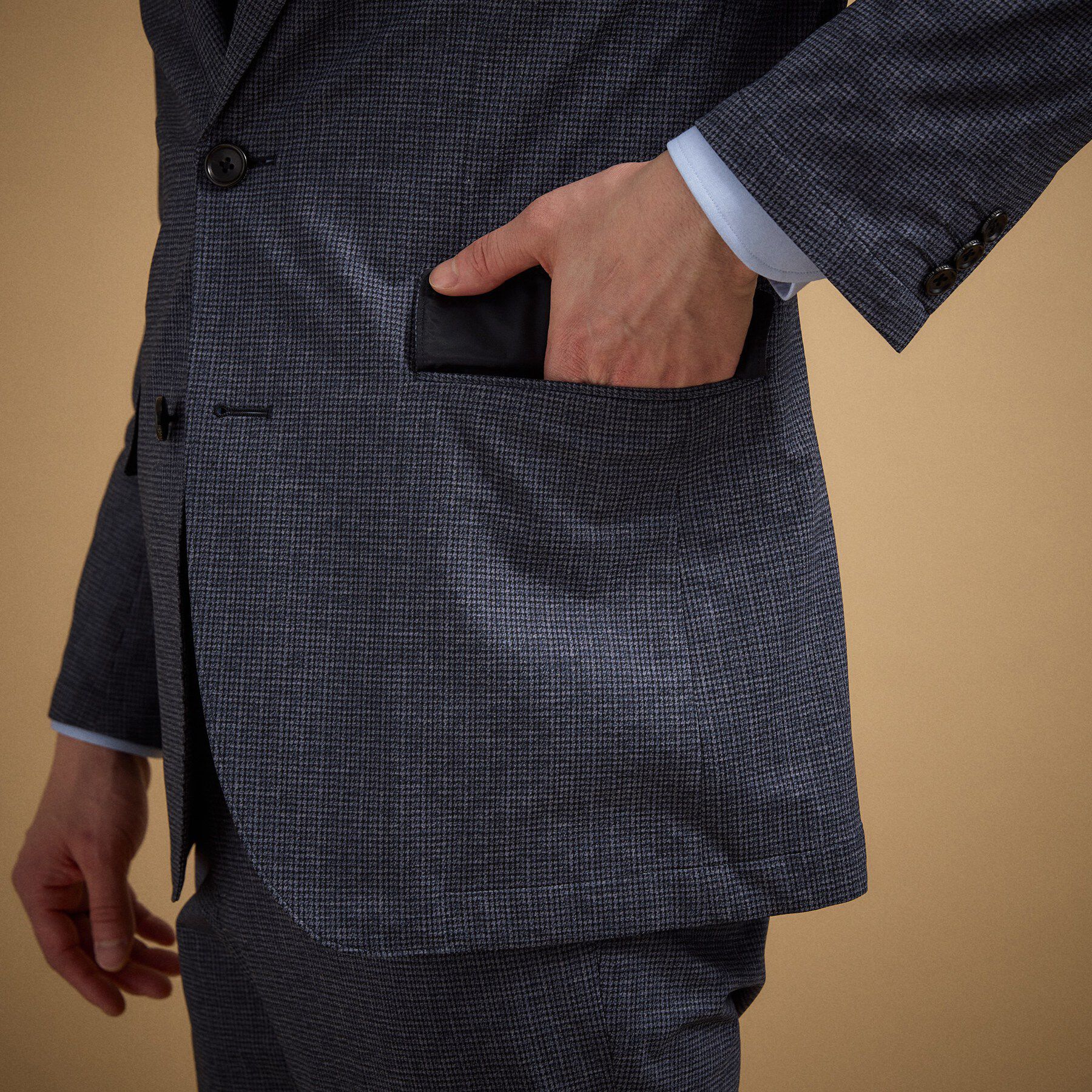 TAKEO KIKUCHI「ドットジャージ 千鳥プリント ジャケット」|テーラードジャケット|