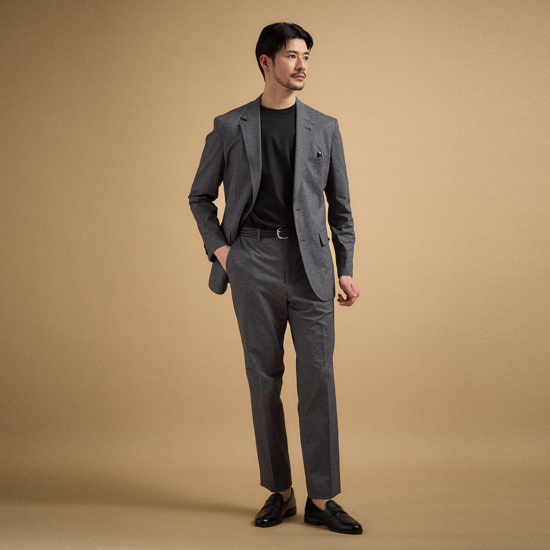 TAKEO KIKUCHI「ドットジャージ 千鳥プリント ジャケット」|テーラードジャケット|