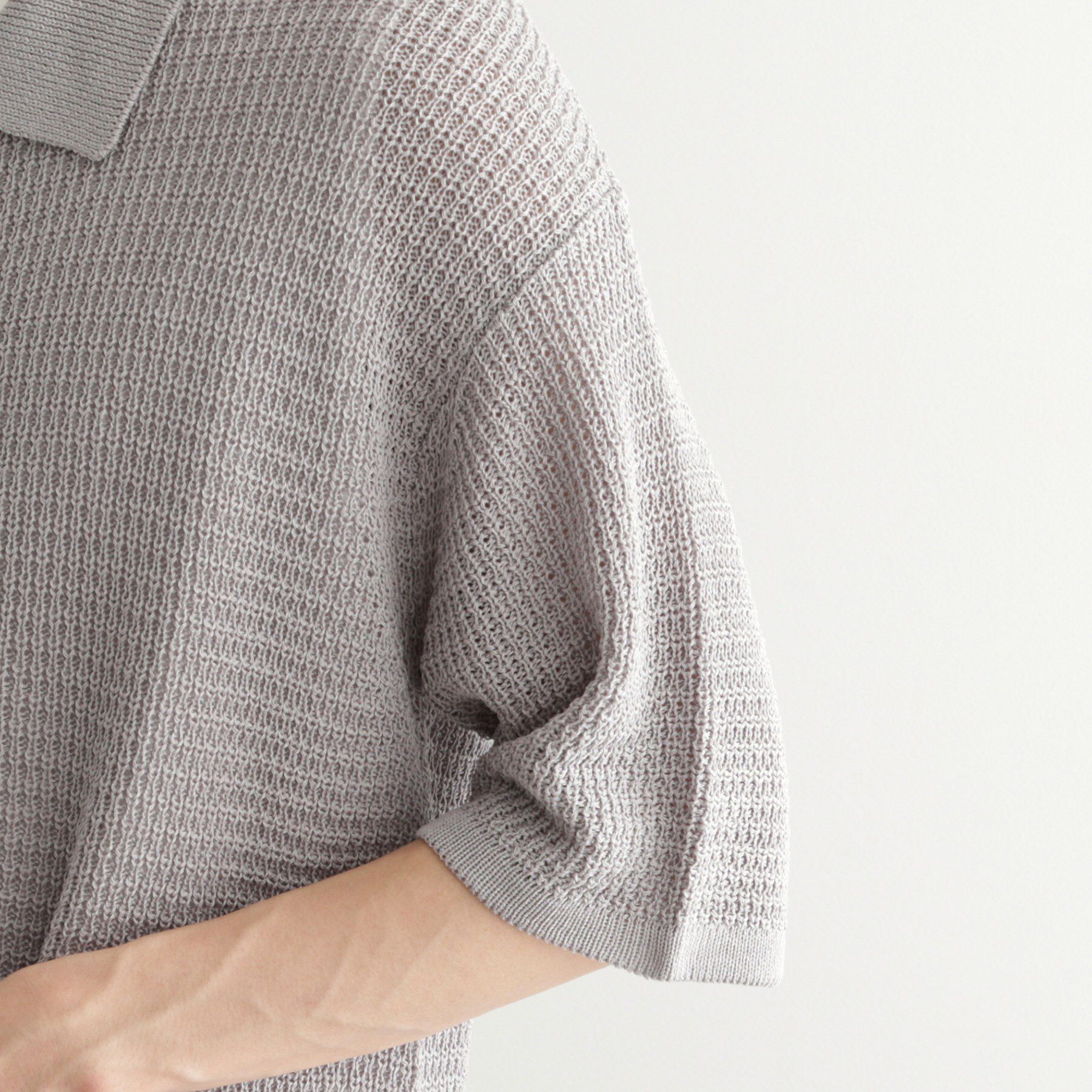 tk.TAKEO KIKUCHI「リネンライクニットポロシャツ」|ニット・セーター|