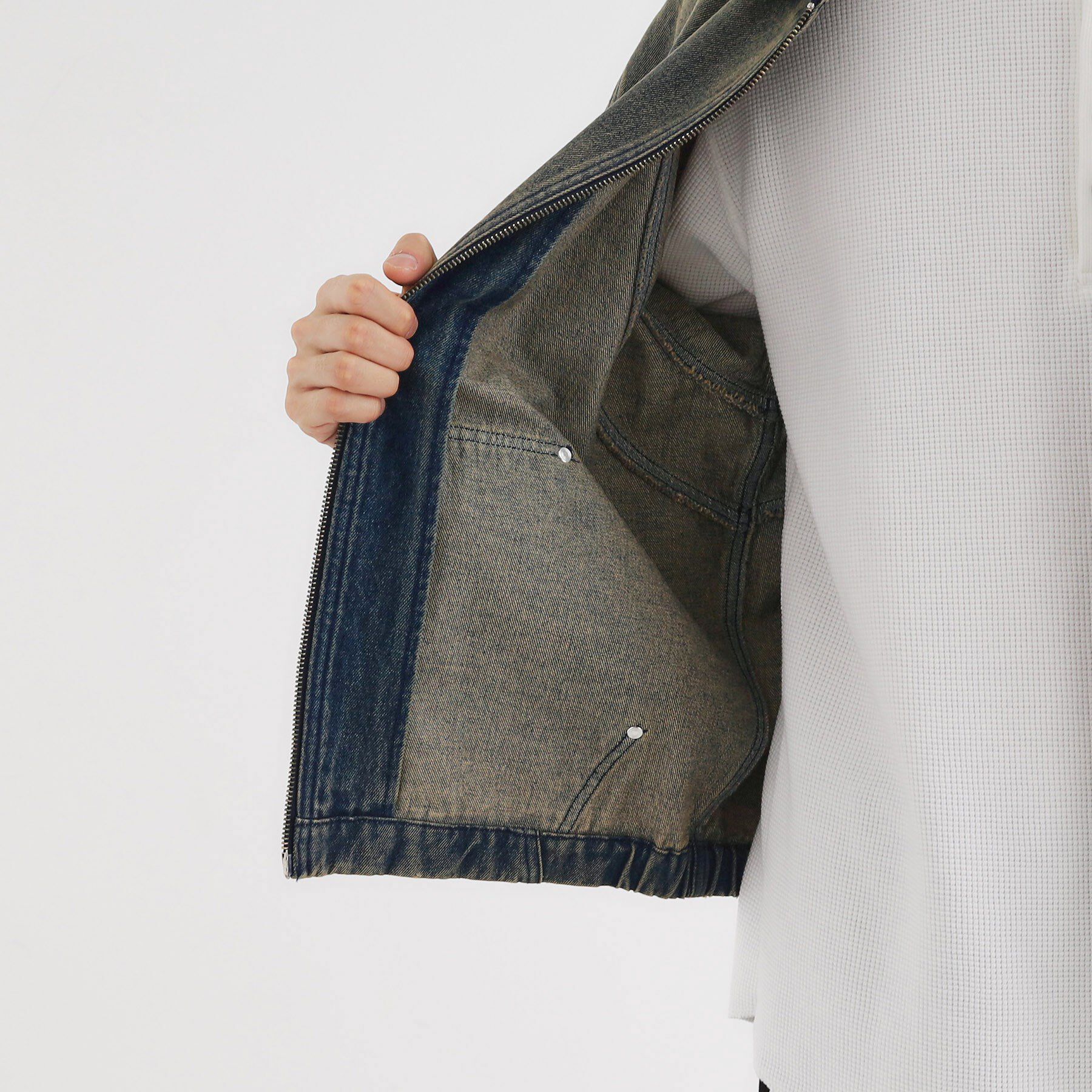 tk.TAKEO KIKUCHI「ヴィンテージライクデニムジップパーカ」|パーカー|