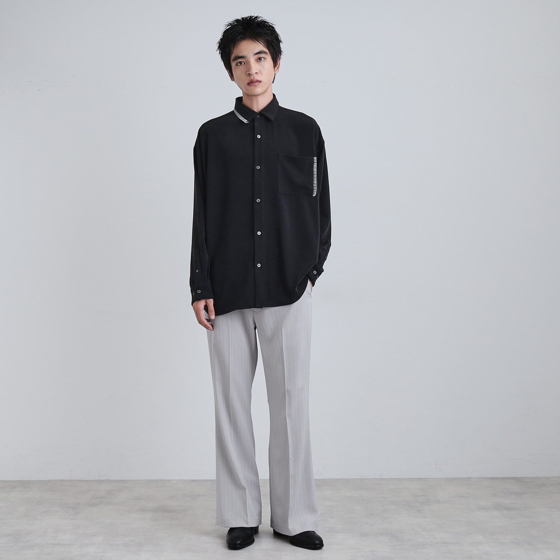 tk.TAKEO KIKUCHI「なめらかスエードタッチステッチシャツ」|シャツ・ブラウス|