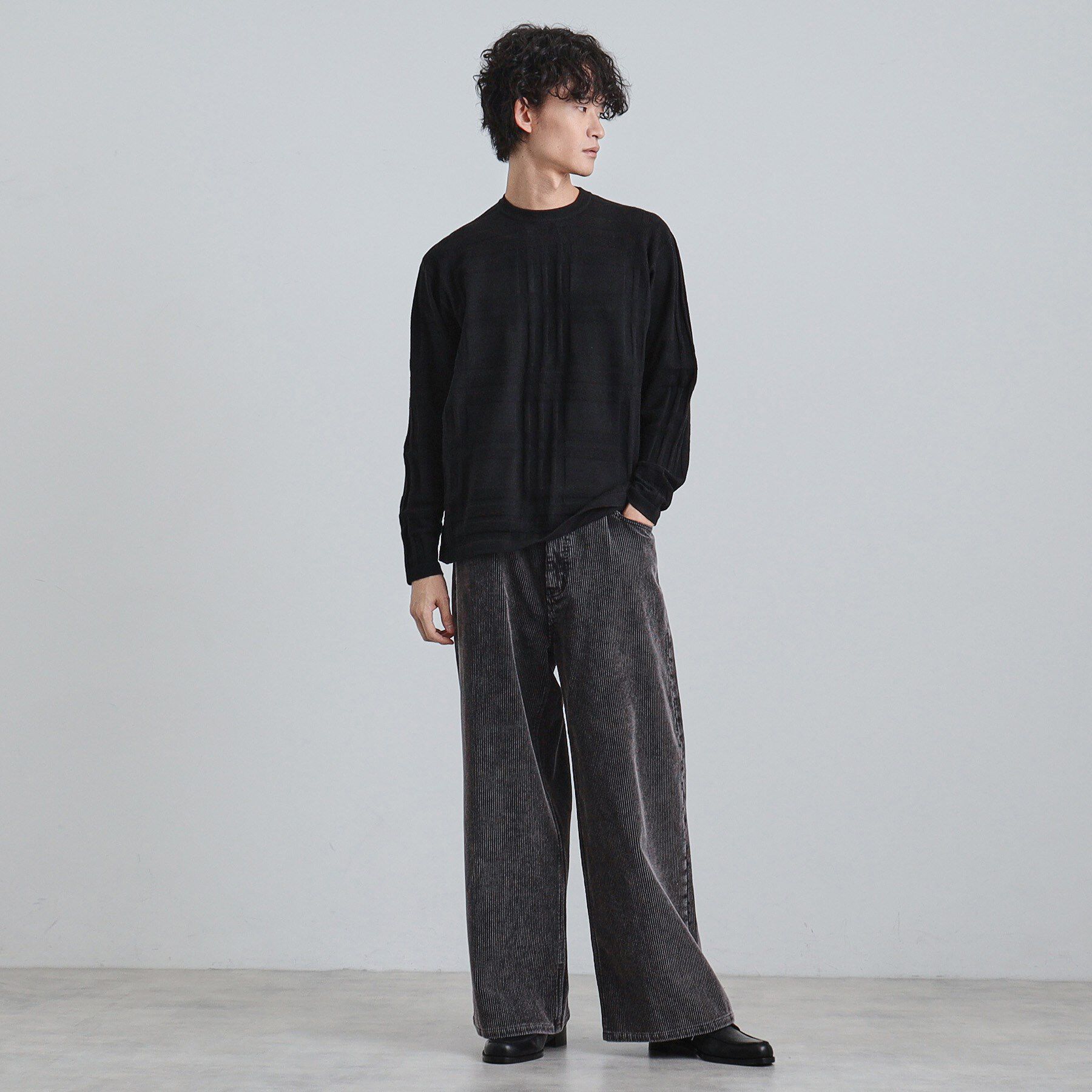 tk.TAKEO KIKUCHI「シャドーチェックニット」|ニット・セーター|