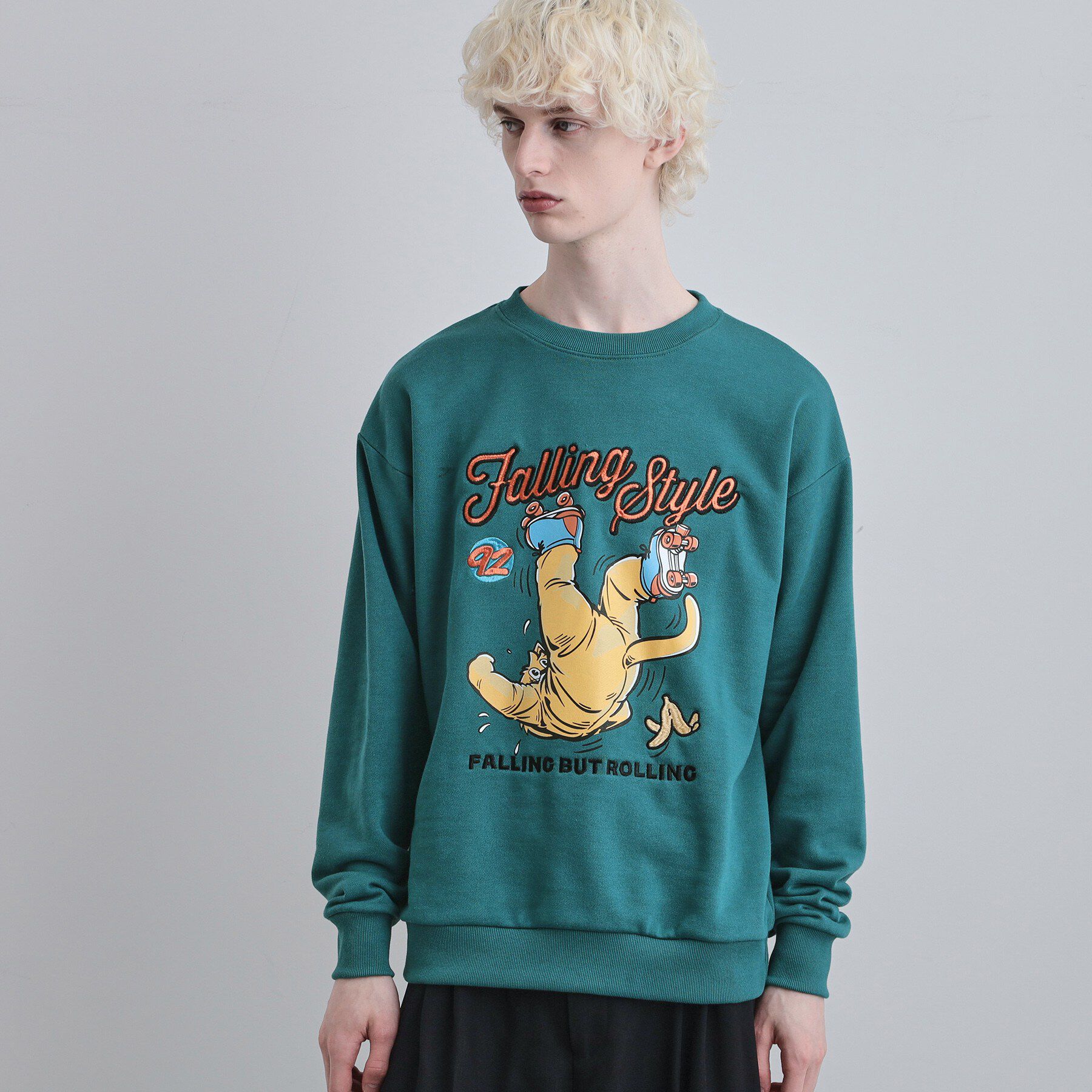 tk.TAKEO KIKUCHI「ポップ刺繍スウェット」|パーカー|グリーン(024)