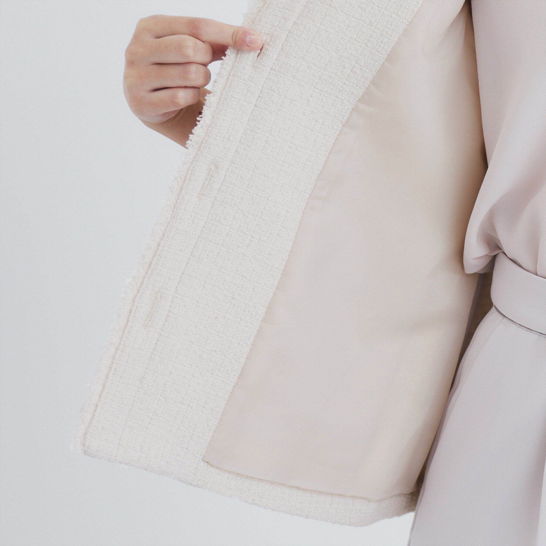 index「《美人百花掲載》ポケット付きツイードジレ/通勤・セレモニー対応【洗える】」|ベスト・ジレ|