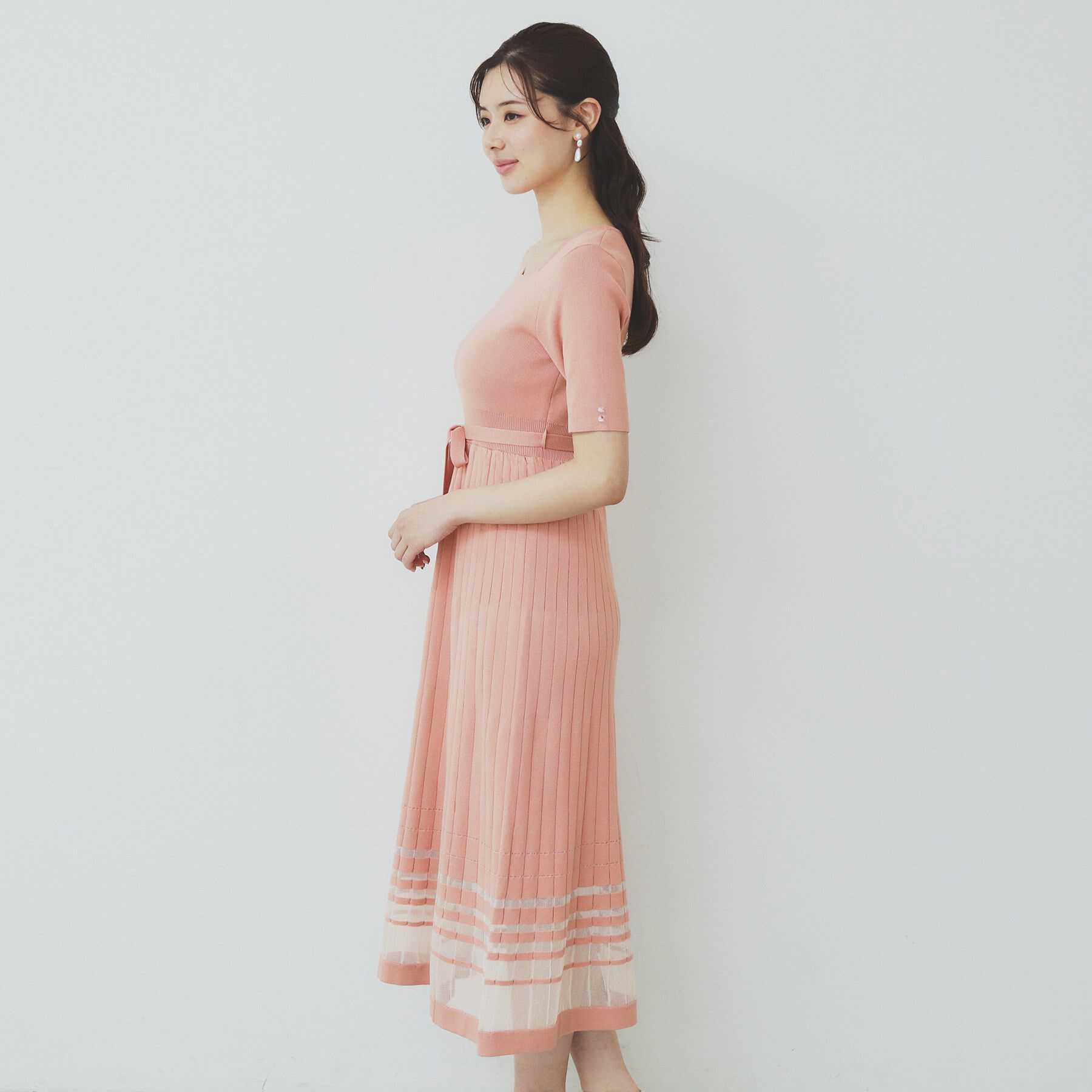 index「シアーラインニットワンピース【UV/洗濯機洗い可】」|ワンピース|