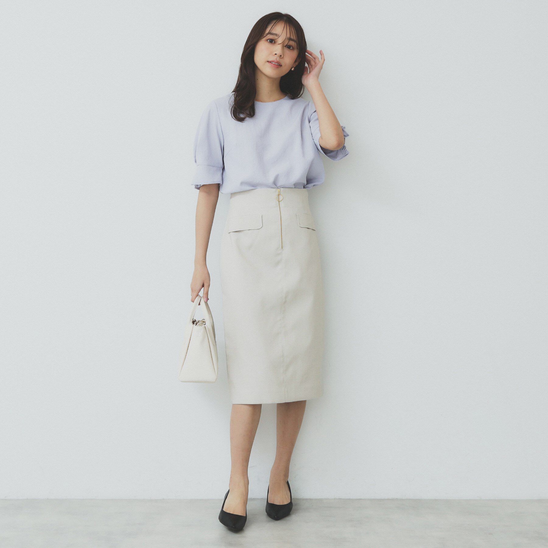 index「ジップタイトスカート【洗濯機洗い可/イージーアイロン】」|スカート|
