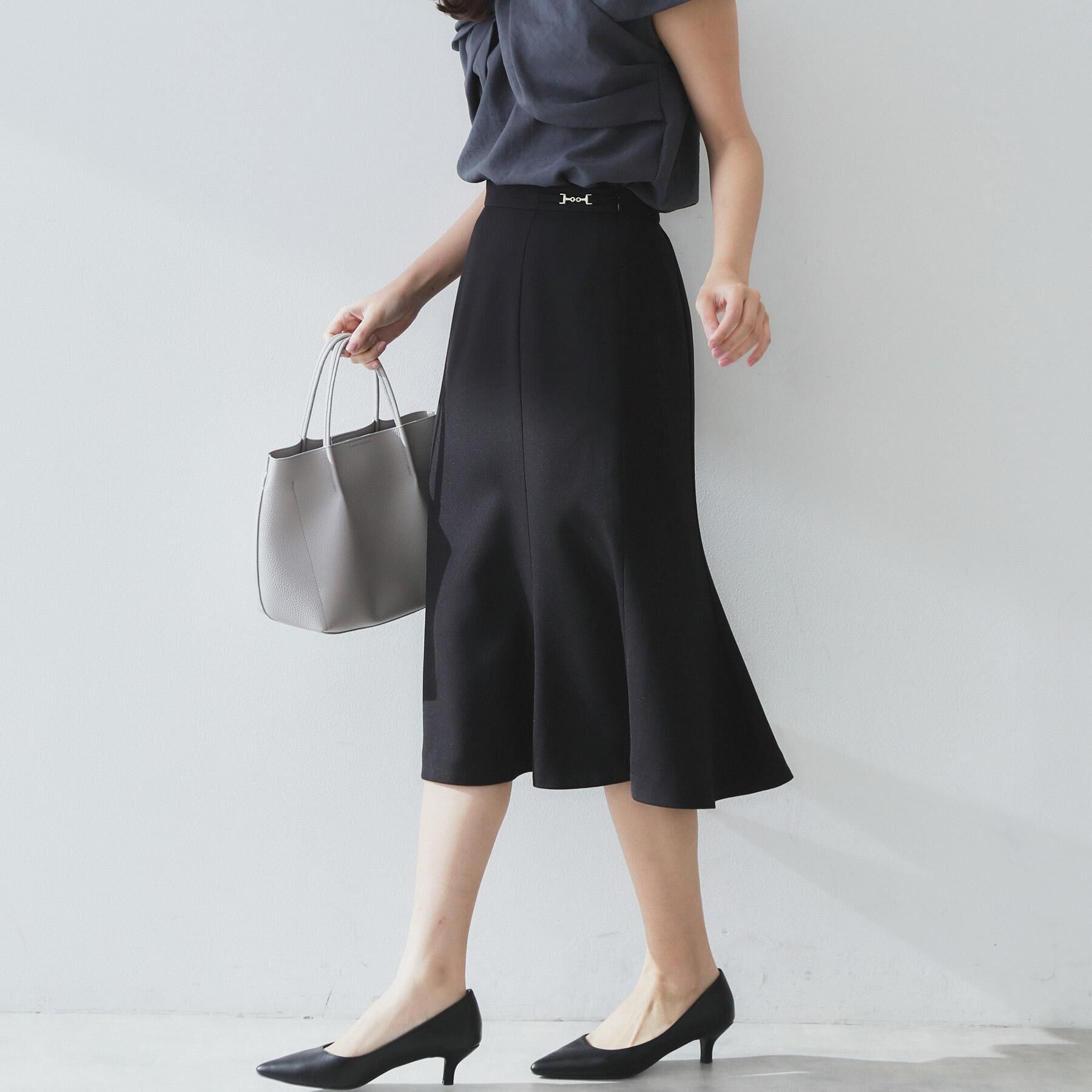 index「麻調マーメイドフレアスカート【洗濯機洗い可/吸水速乾/防シワ/イージーアイロン】」|スカート|