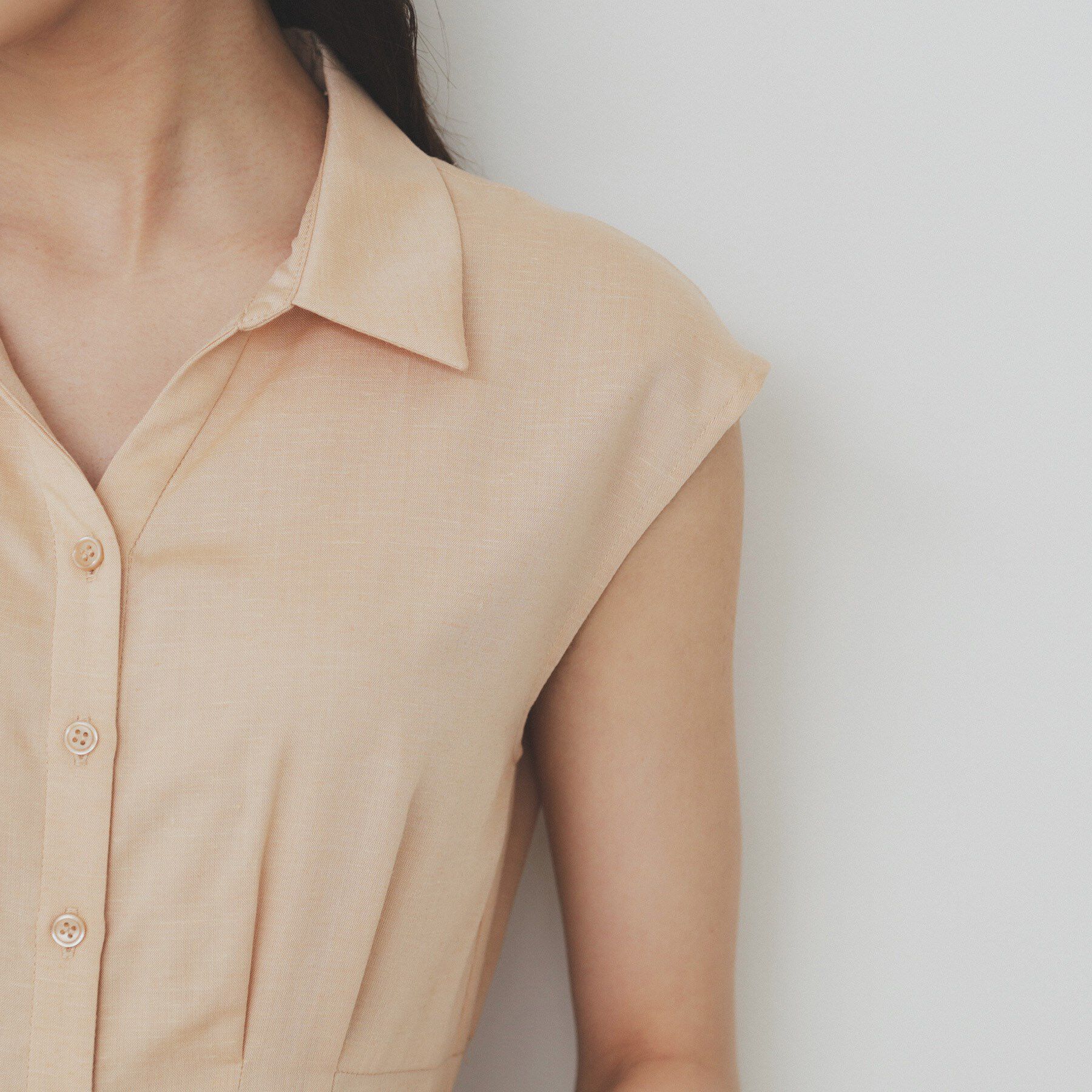 index「リネンライクシャツワンピース【洗濯機洗い可】」|ワンピース|