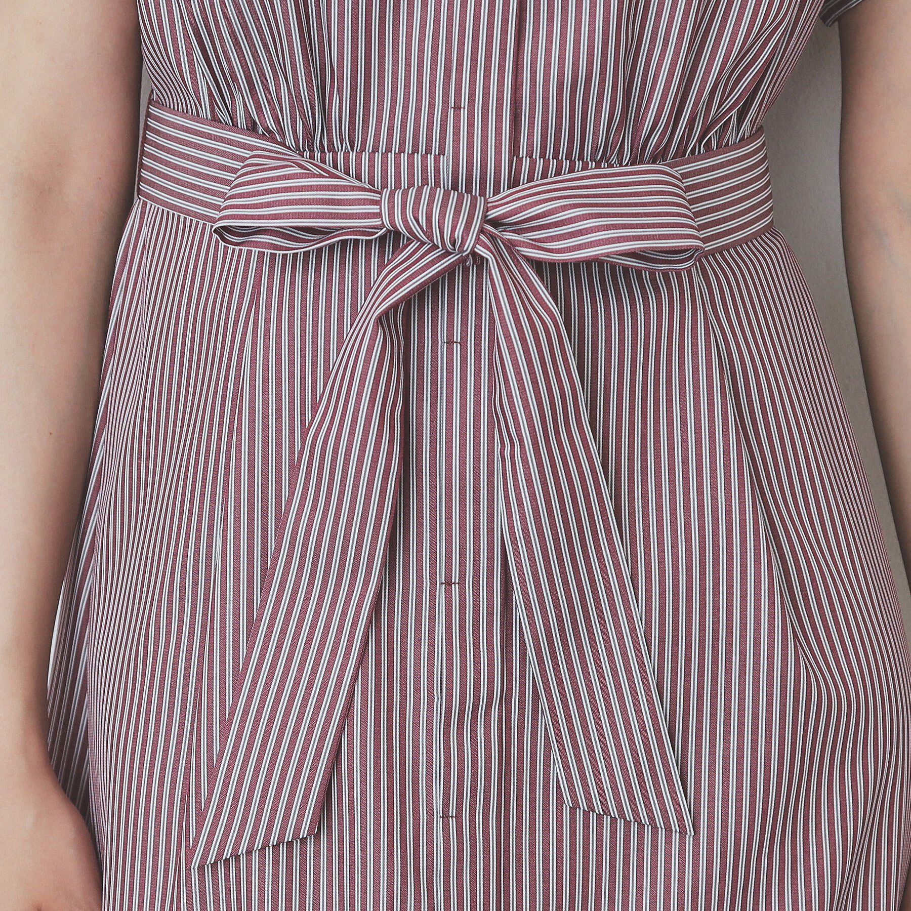 index「《XS-LLサイズ》マルチストライプシャツワンピース【洗濯機洗い可/イージーアイロン/防シワ】」|ワンピース|