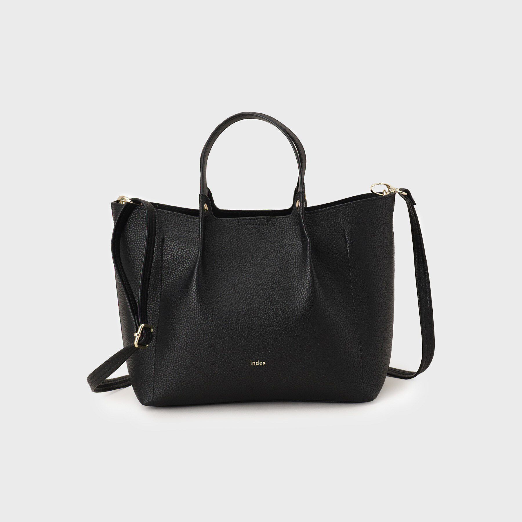 index「【軽量合皮】2WAYミドルサイズトートバッグ」|トートバッグ|
